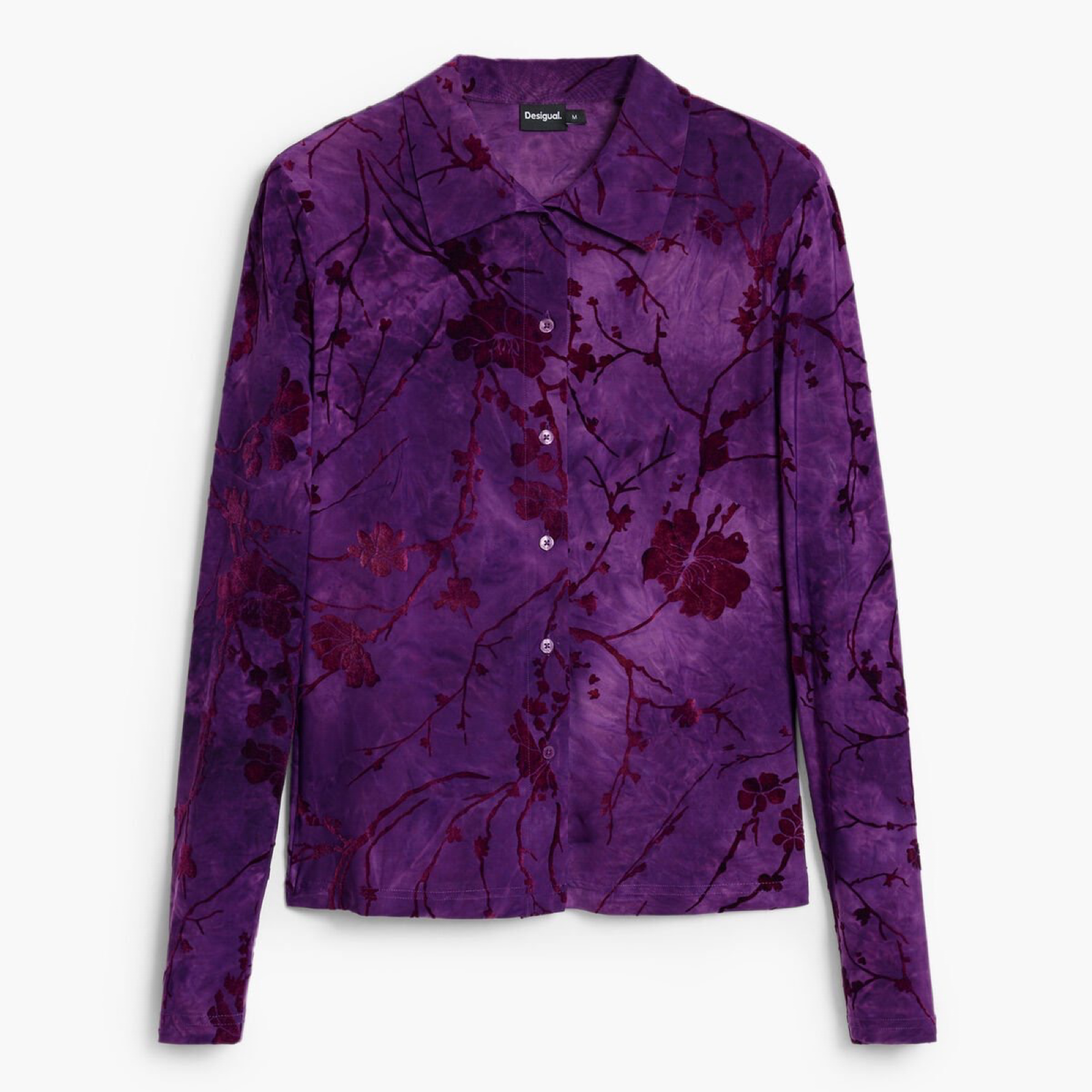Дамска лилава риза Desigual Women Shirt 25WWTK29 Front View