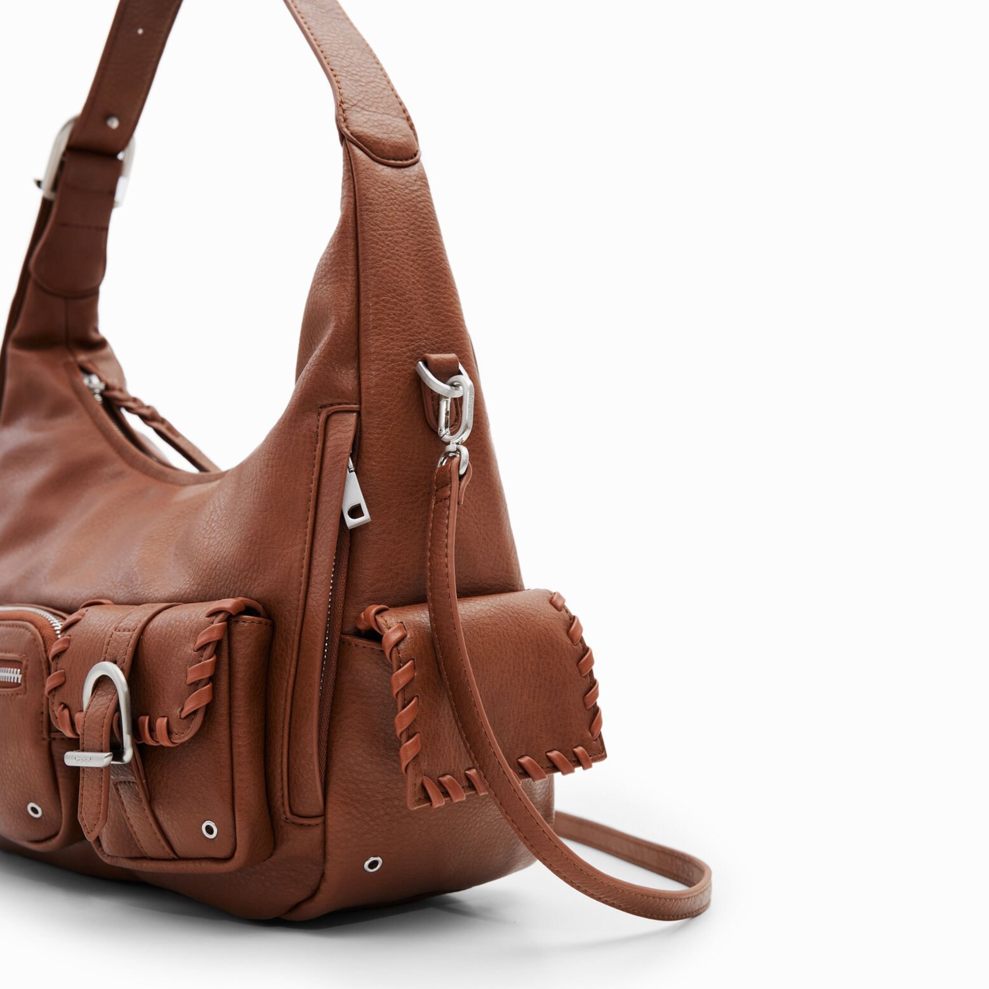 Дамска чанта в кафяво Women’s L Pockets shoulder bag Desigual 24SAXP076064U Brown