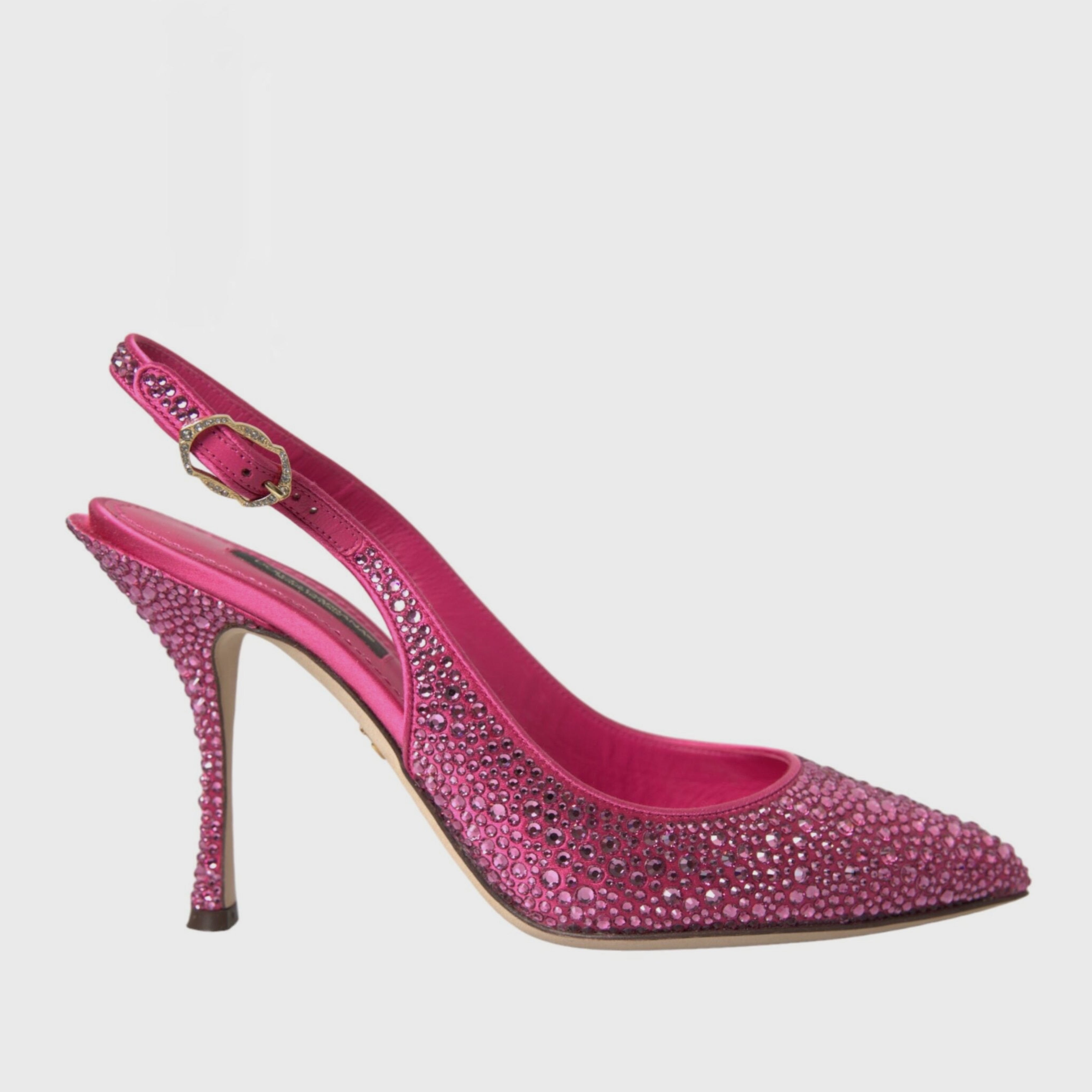 Дамски луксозни обувки с кристали на висок ток в розово DOLCE & GABBANA
Women’s Luxury Pink Slingbacks Crystal Heels