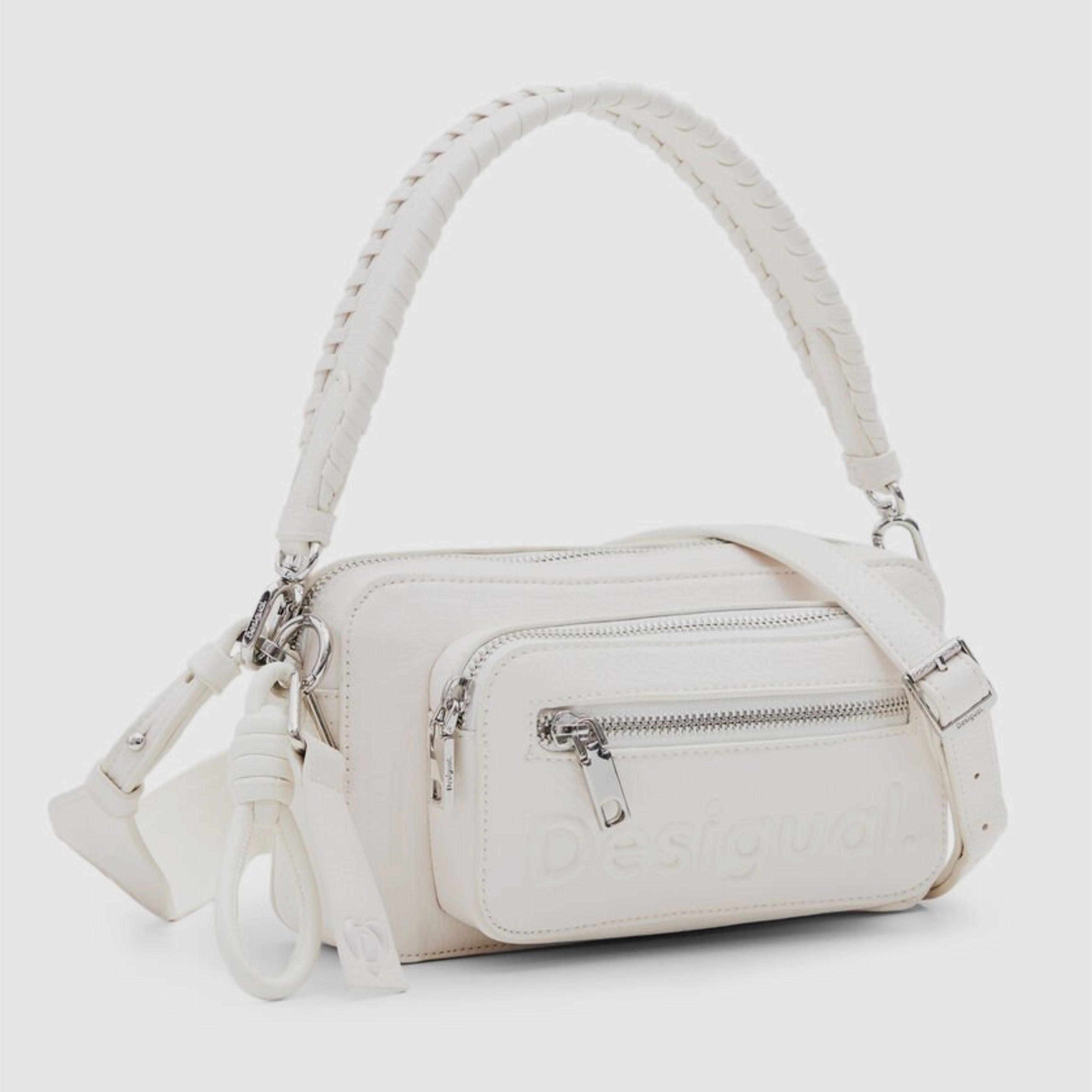 Дамска чанта в бяло Women’s S logo shoulder bag Desigual 24SAXP191021U White