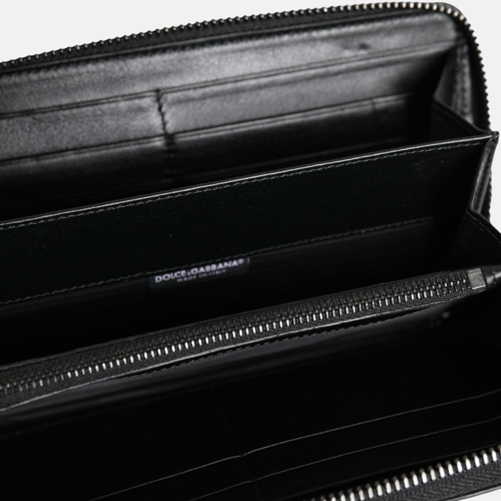 Dolce & Gabbana Green Ostrich Leather Continental Wallet BP1672 A2G19 BAG4701 Inside View