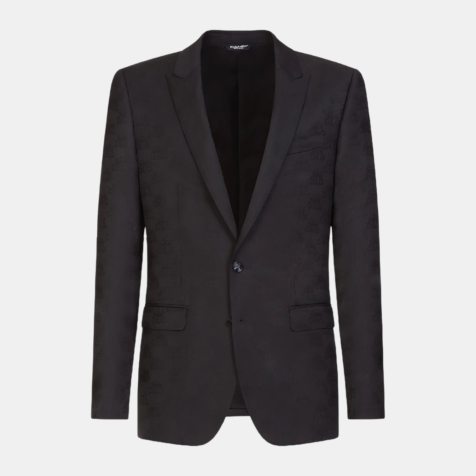 Dolce & Gabbana Jacquard Martini Men Blazer Front View