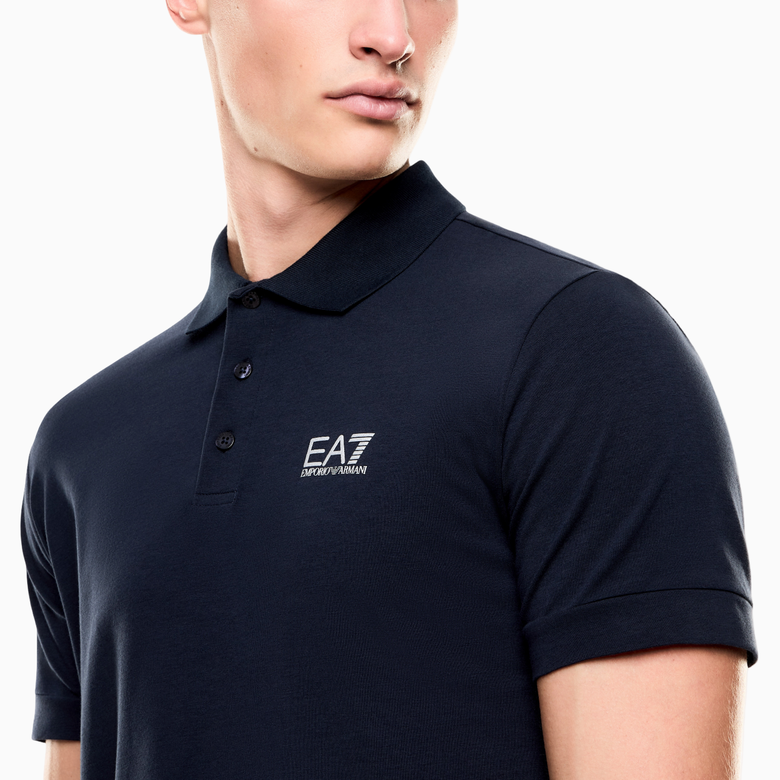 Мъжка синя поло тениска EA7 Emporio Armani Men Polo 8NPF14PJVQZ0562 Close-Up