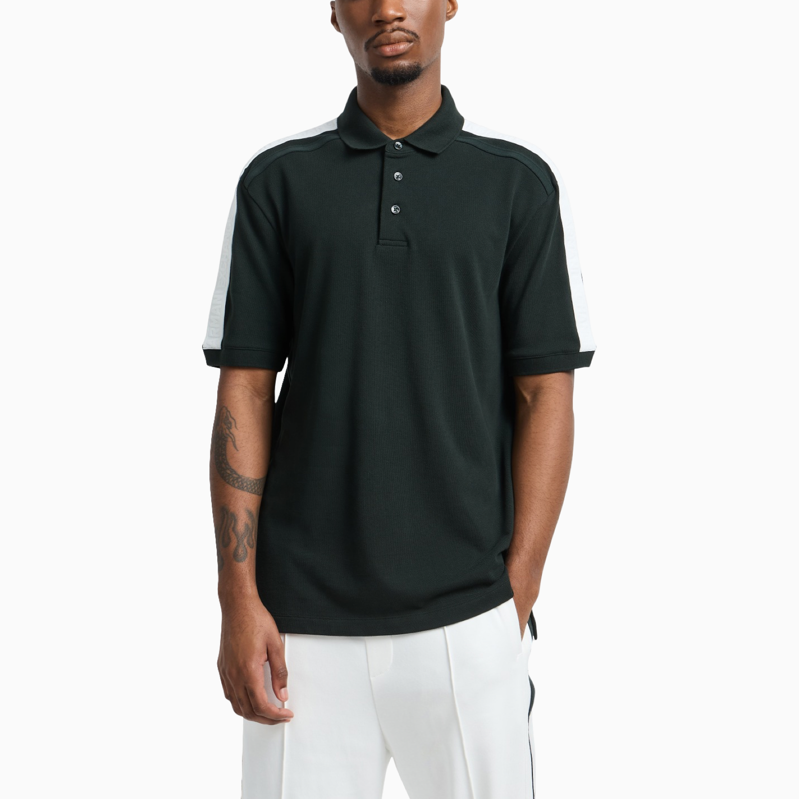 Мъжка зелена поло тениска Armani Exchange Polo XM000307 AF10366 Front View