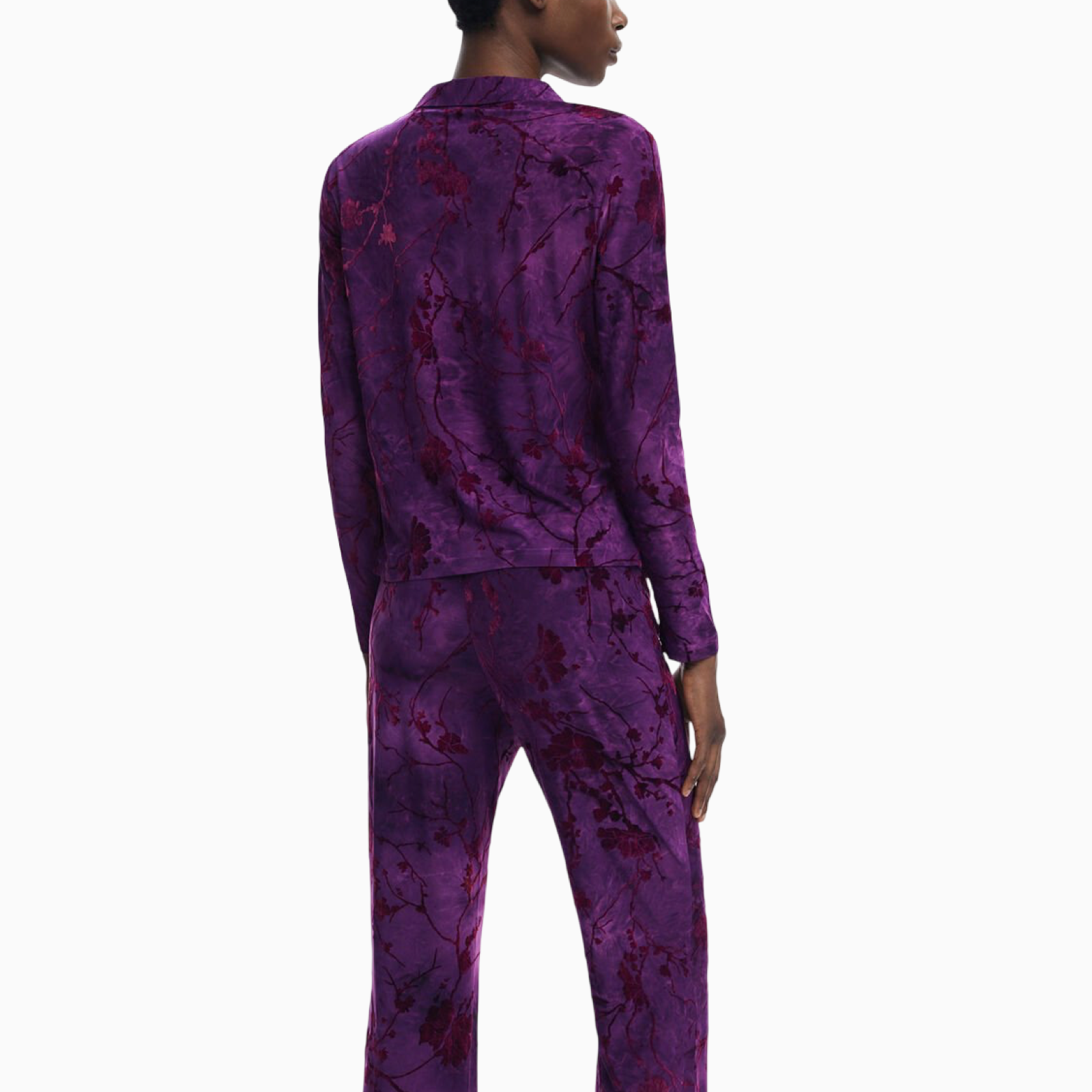 Дамска лилава риза Desigual Women Shirt 25WWTK29 Back View