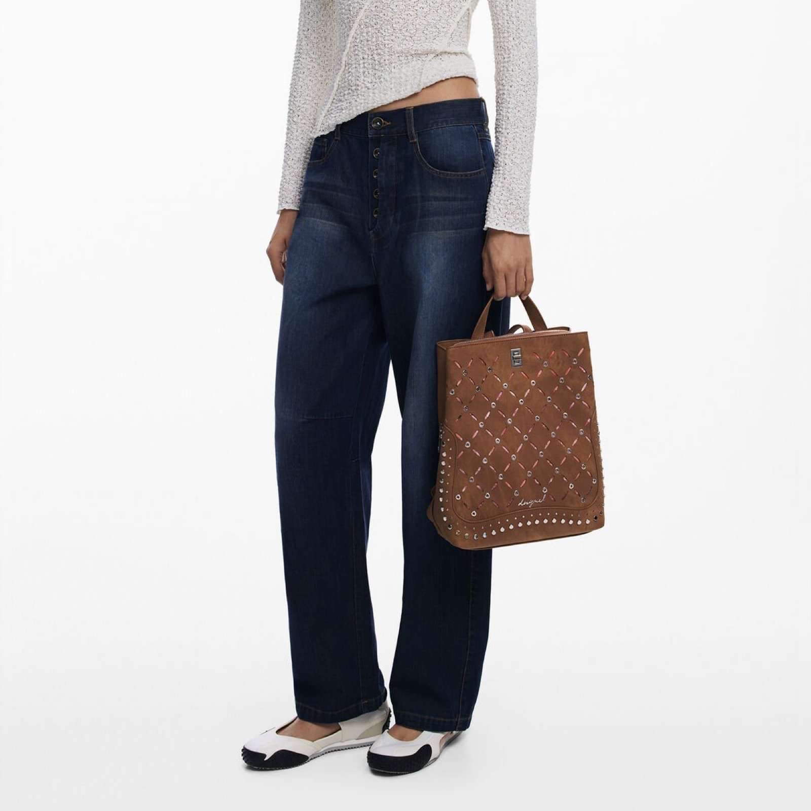 Дамска кафява раница Desigual Women Rucksack 25WAKP31 Hand View