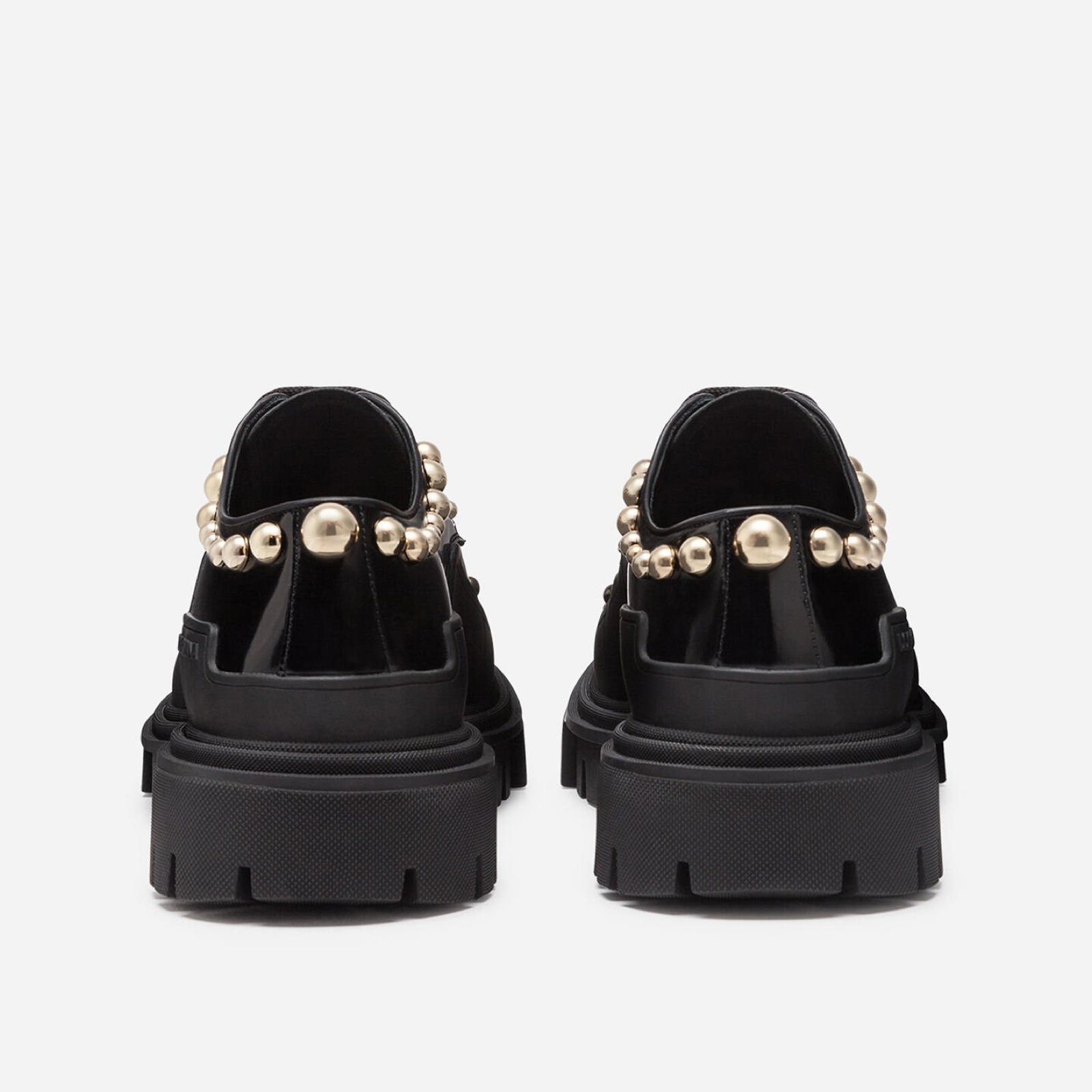 Dolce & Gabbana Jeweled Crystals Women Derby Shoes Heel View