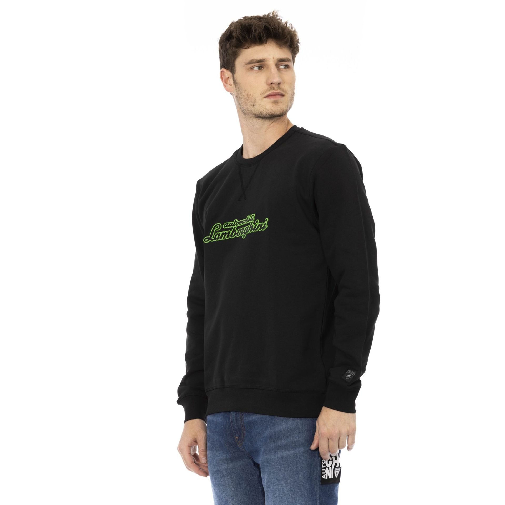 Мъжка блуза Men’s sweatshirt Automobili Lamborghini 72XBI006CJ315 899 BLACK angled view