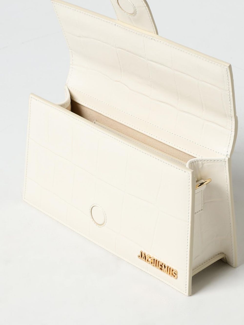 Дамска чанта JACQUEMUS Le Grand Bambino Handbag 213BA007-3164115 White open view