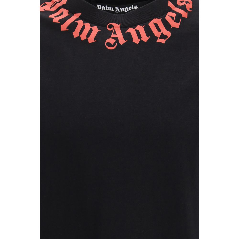 Palm Angels Black Cotton T-Shirt