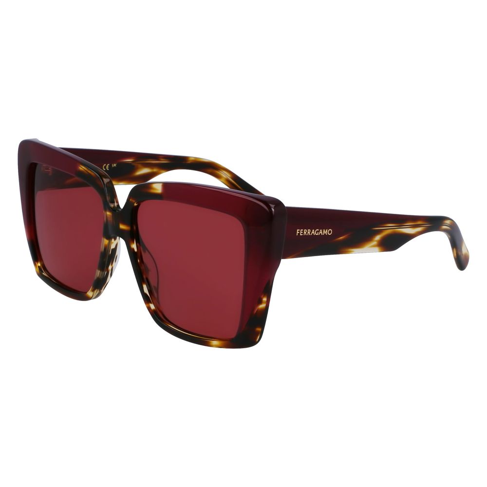 Ferragamo Brown Acetate Sunglasses