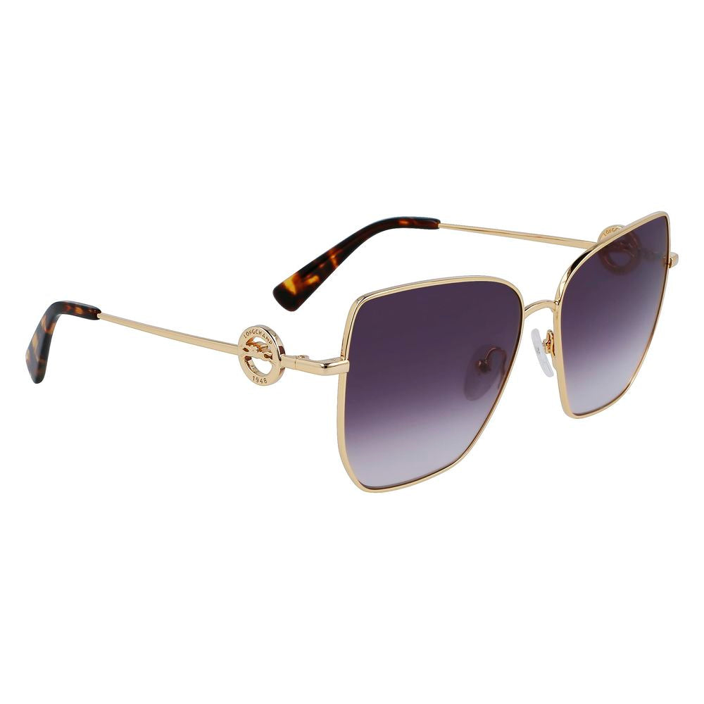 Longchamp Gold Metal Sunglasses
