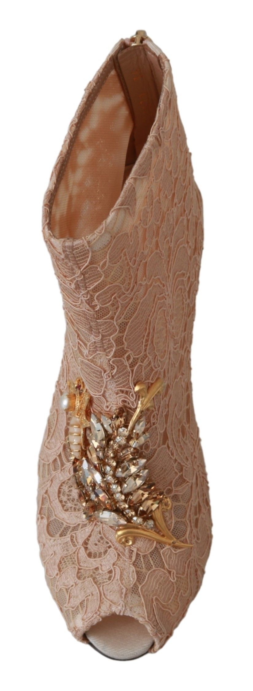 Dolce & Gabbana Елегантни дантелени обувки с кристални акценти