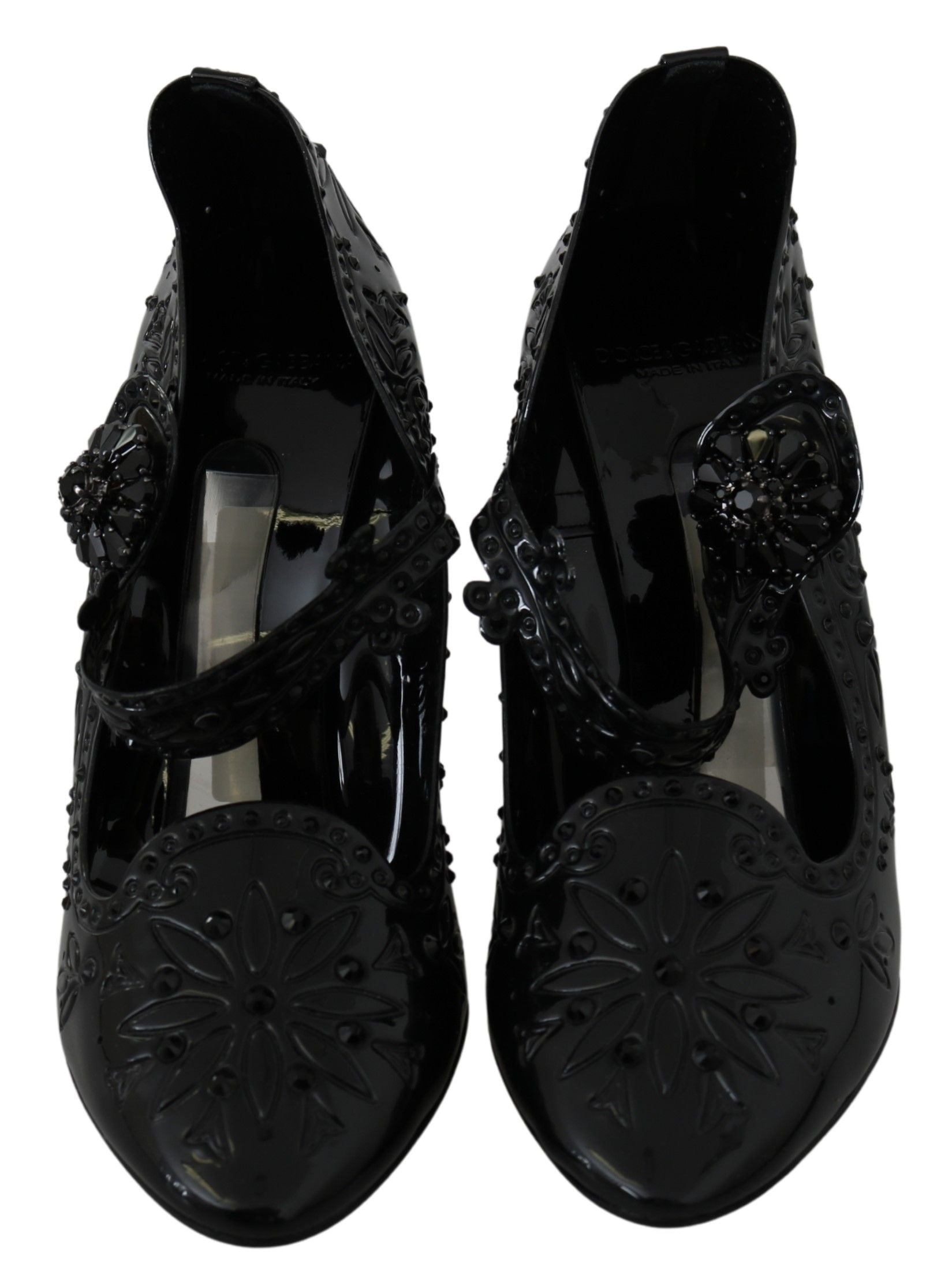 Dolce & Gabbana Елегантни помпи Пепеляшка, украсени с кристали