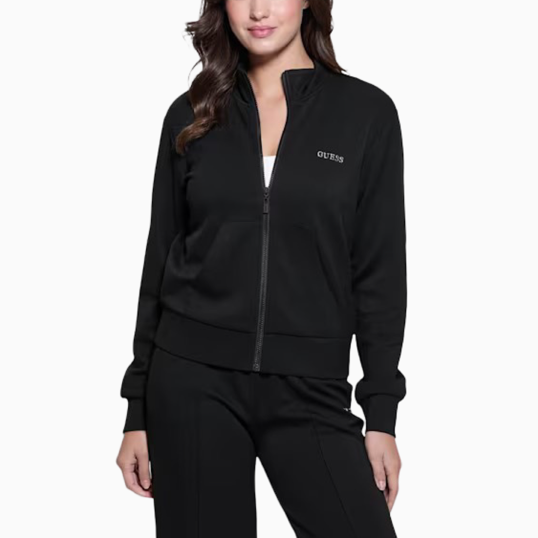 Дамски черен суичър Guess Active V5RQ17 KCOB2