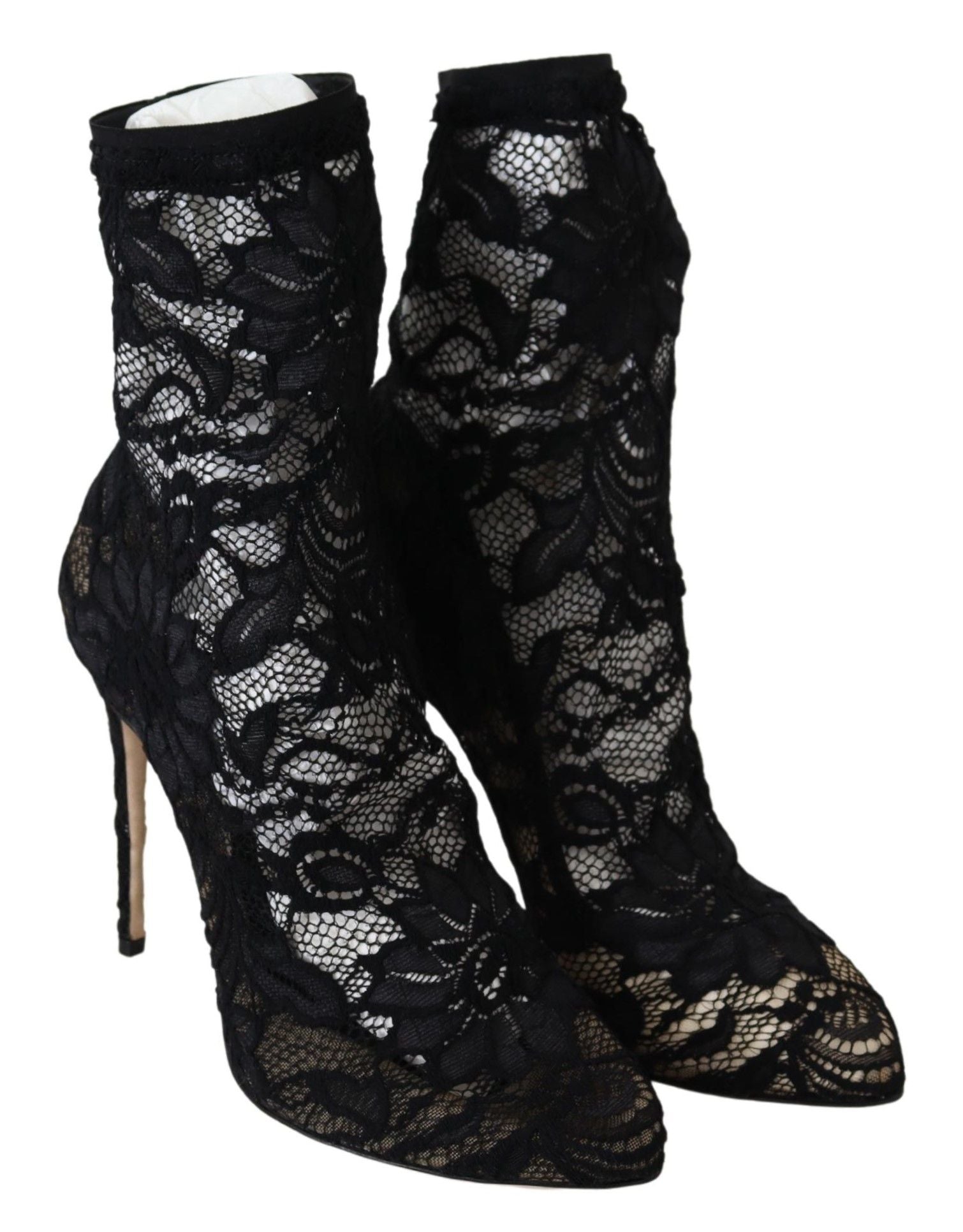 Помпи Dolce & Gabbana с черна дантела Taormina Elegance Unleashed