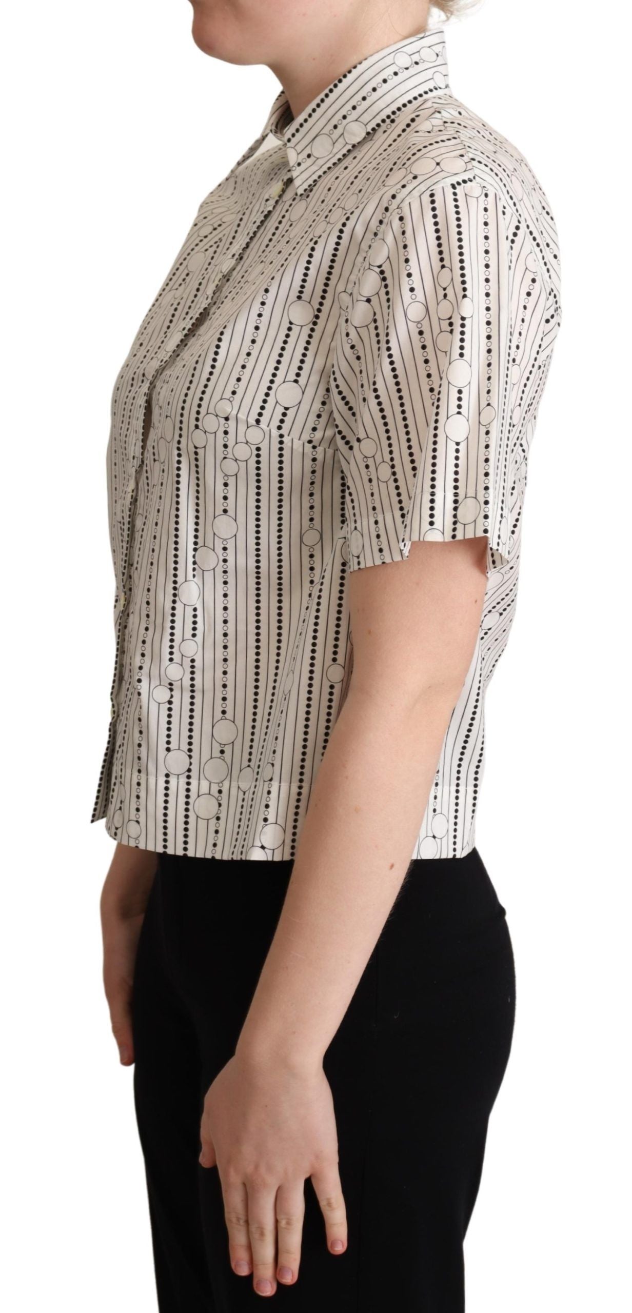 Dolce & Gabbana Geometric Elegance Polo Top с яка