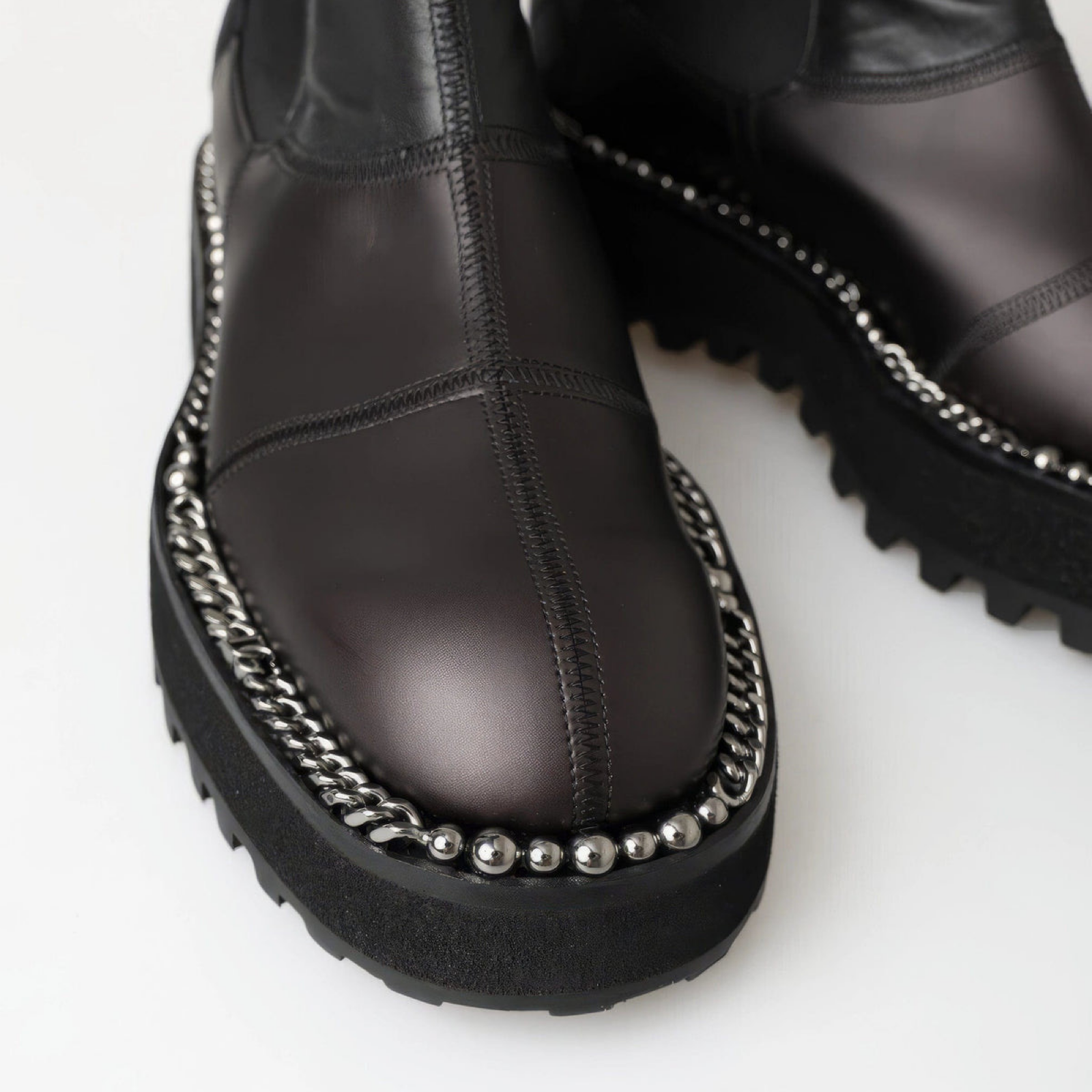 Dolce & Gabbana Chain Embellished Men Boots Close-Up