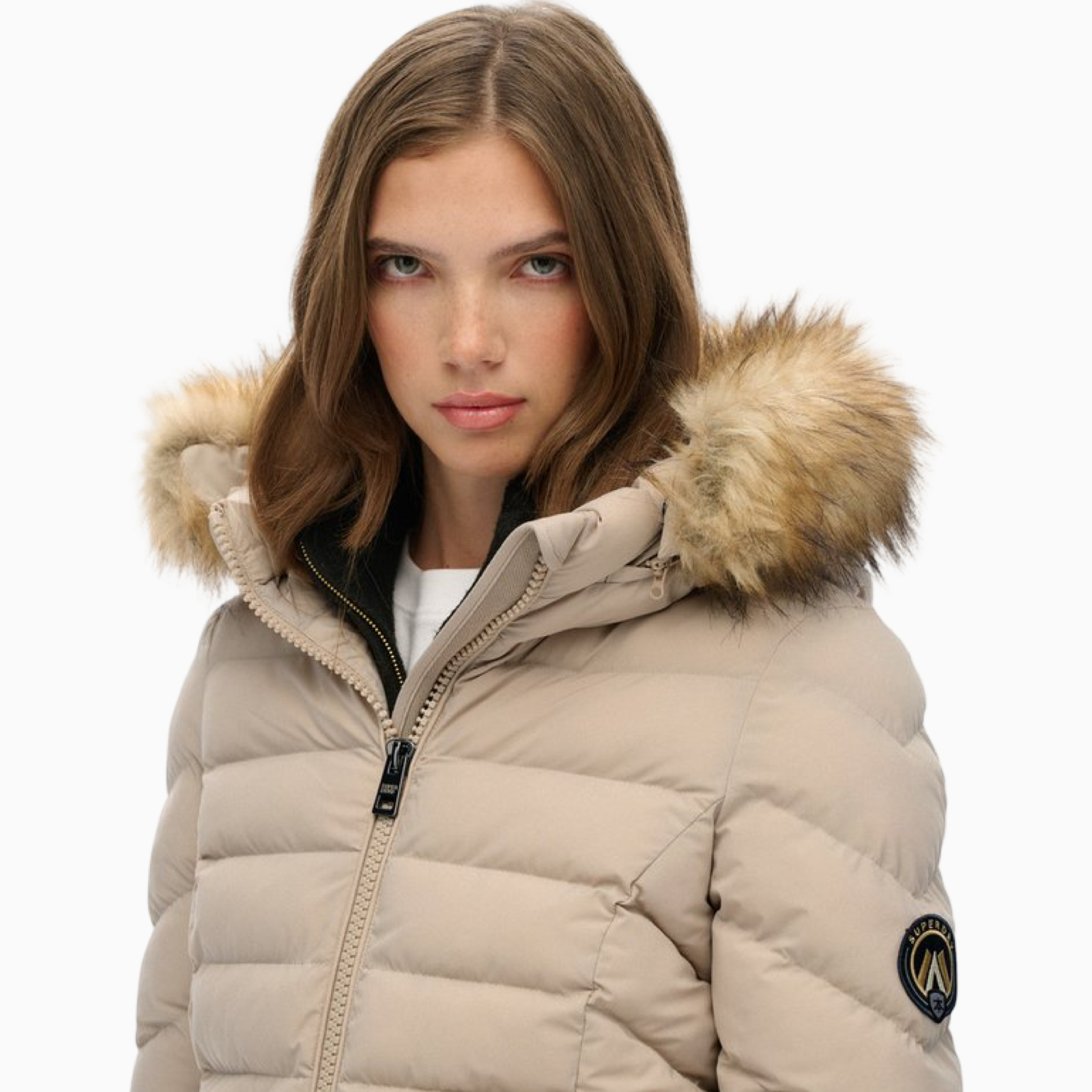 Дамско бежово яке Superdry Women Jacket W5011999A Close-Up