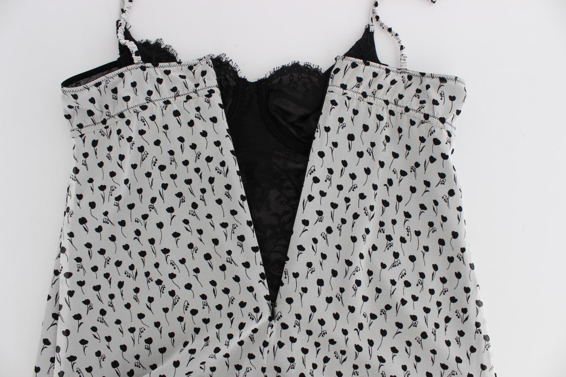 Dolce & Gabbana Елегантна дантелена копринена риза на цветя