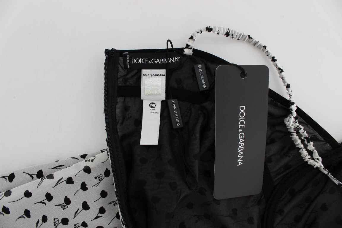 Dolce & Gabbana Елегантна дантелена копринена риза на цветя