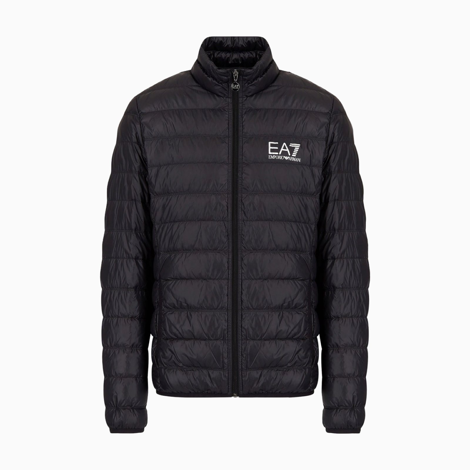 Мъжко черно пухено яке EA7 Emporio Armani Men Packable Puffer Jacket 8NPB01 PN29Z 1200 Front View