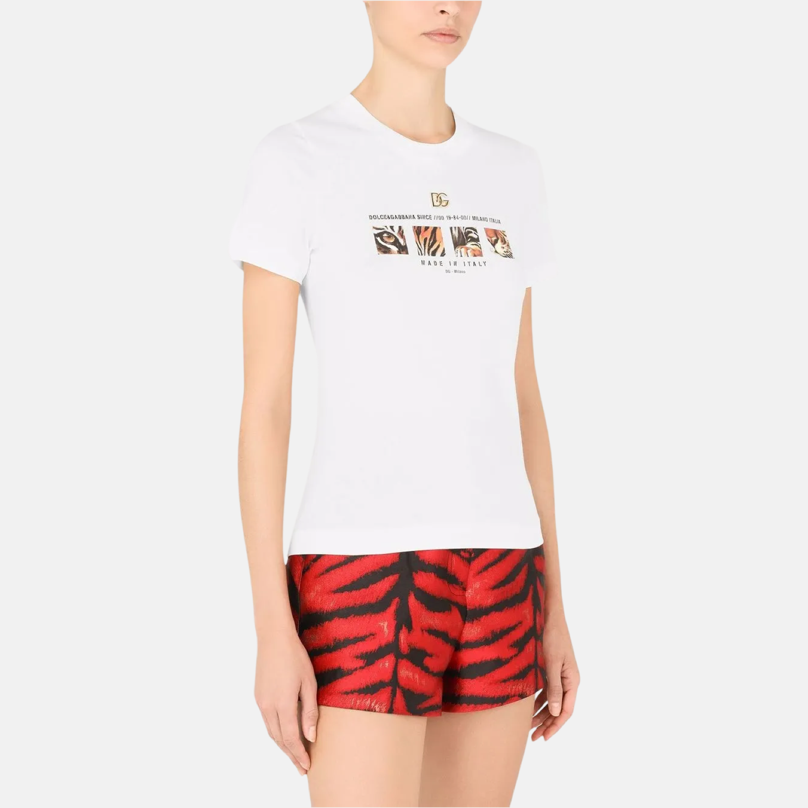 Дамска бяла тениска Dolce & Gabbana Graphic Print Women T-shirt