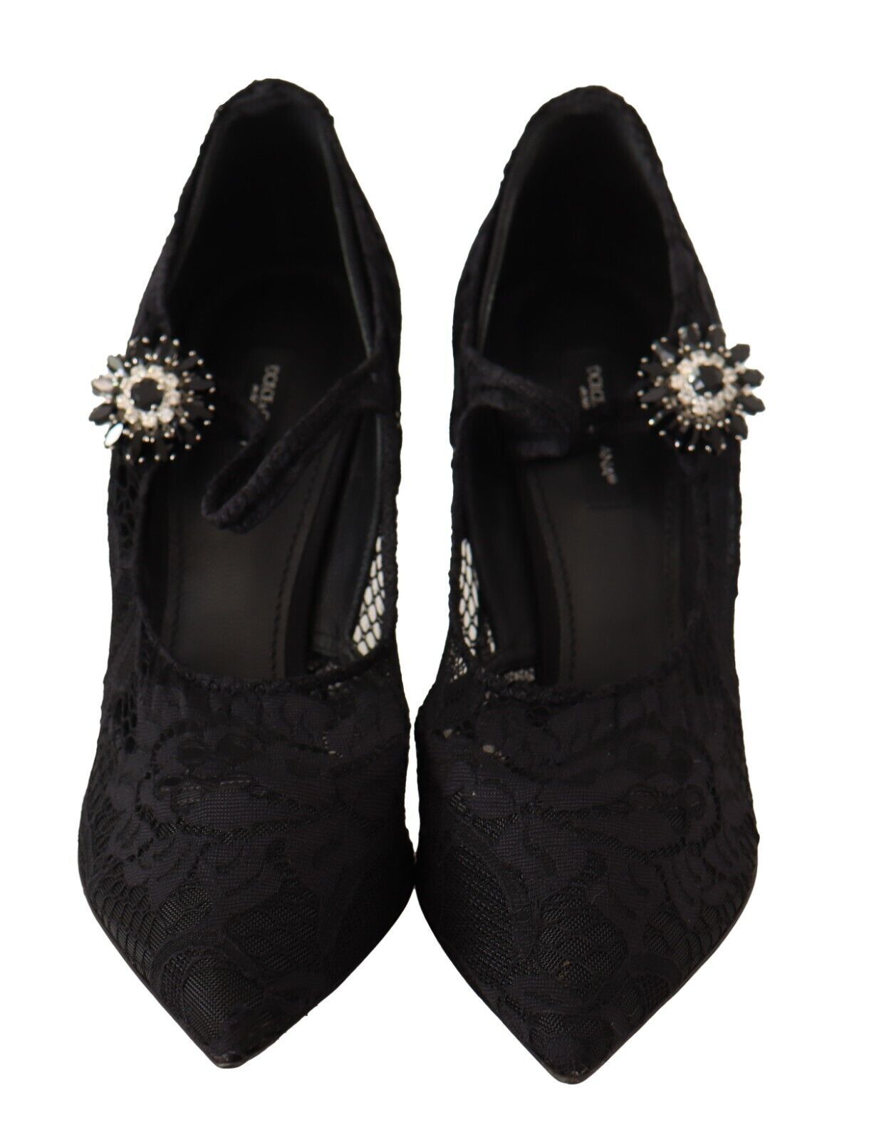 Dolce & Gabbana Елегантни черни дантелени обувки тип обувки