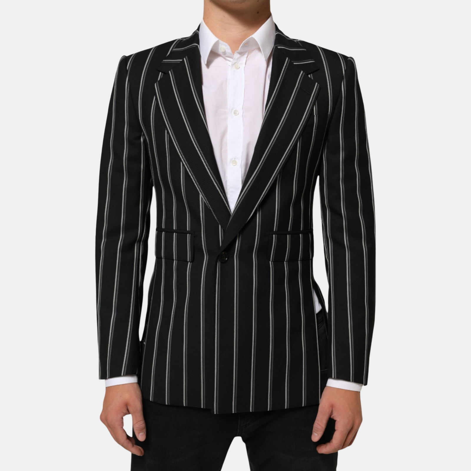 Dolce & Gabbana Sicilia Stripes Men Blazer Front View