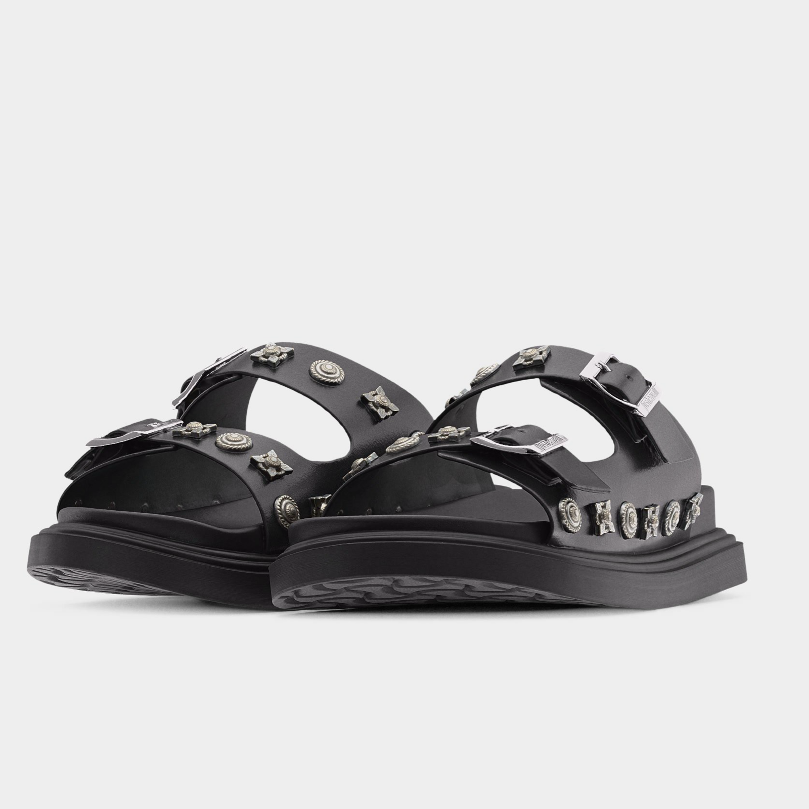 Мъжки сандали Just Cavalli Fondo Jordi Buckle Embellished Men Sandals 80QA3S92 ZPB91 899 Front View