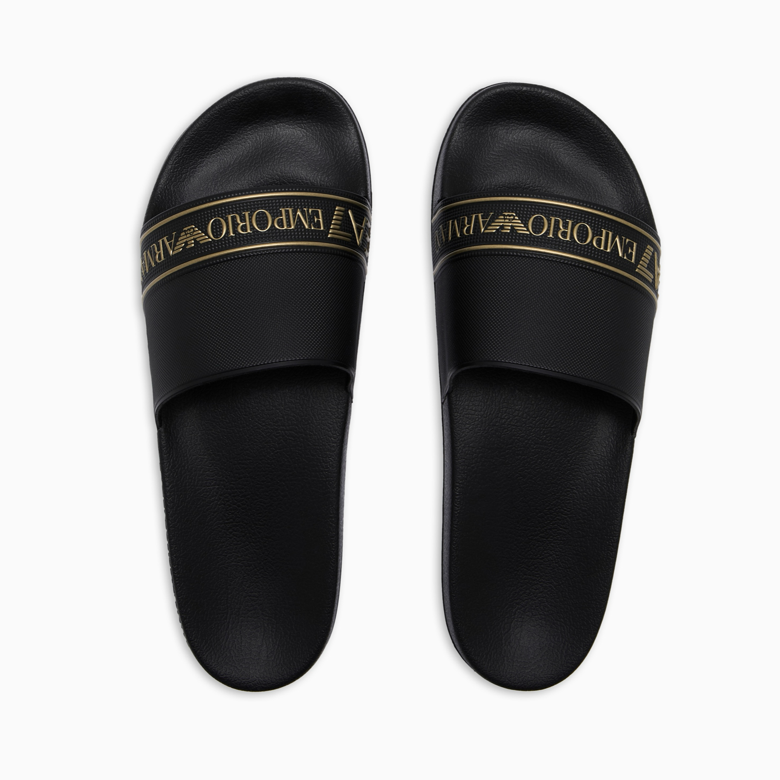 Мъжки черни чехли EA7 Emporio Armani 7X000110 AF15128 Top View