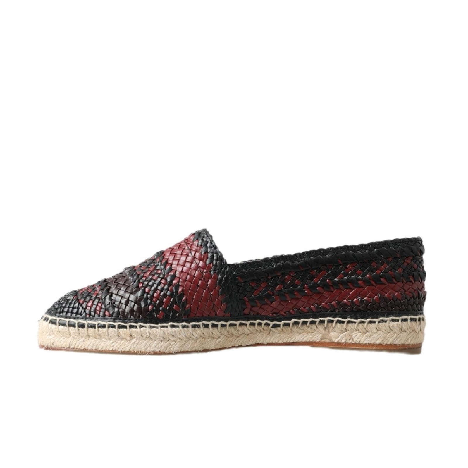 Мъжки еспадрили Men’s woven espadrilles DOLCE & GABBANA A50051 AB195 89852 Black/Burgundy medial view