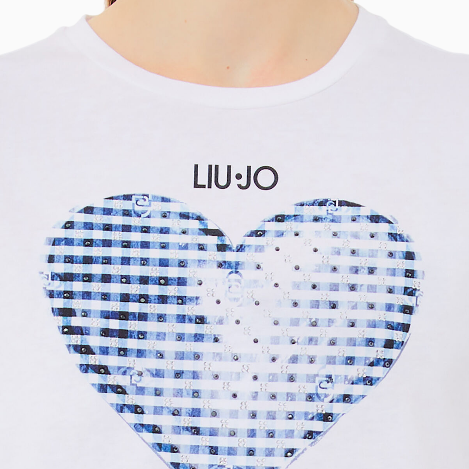Дамска бяла тениска Liu Jo Women T-shirt WA5361 JS923 M9572 Close-Up
