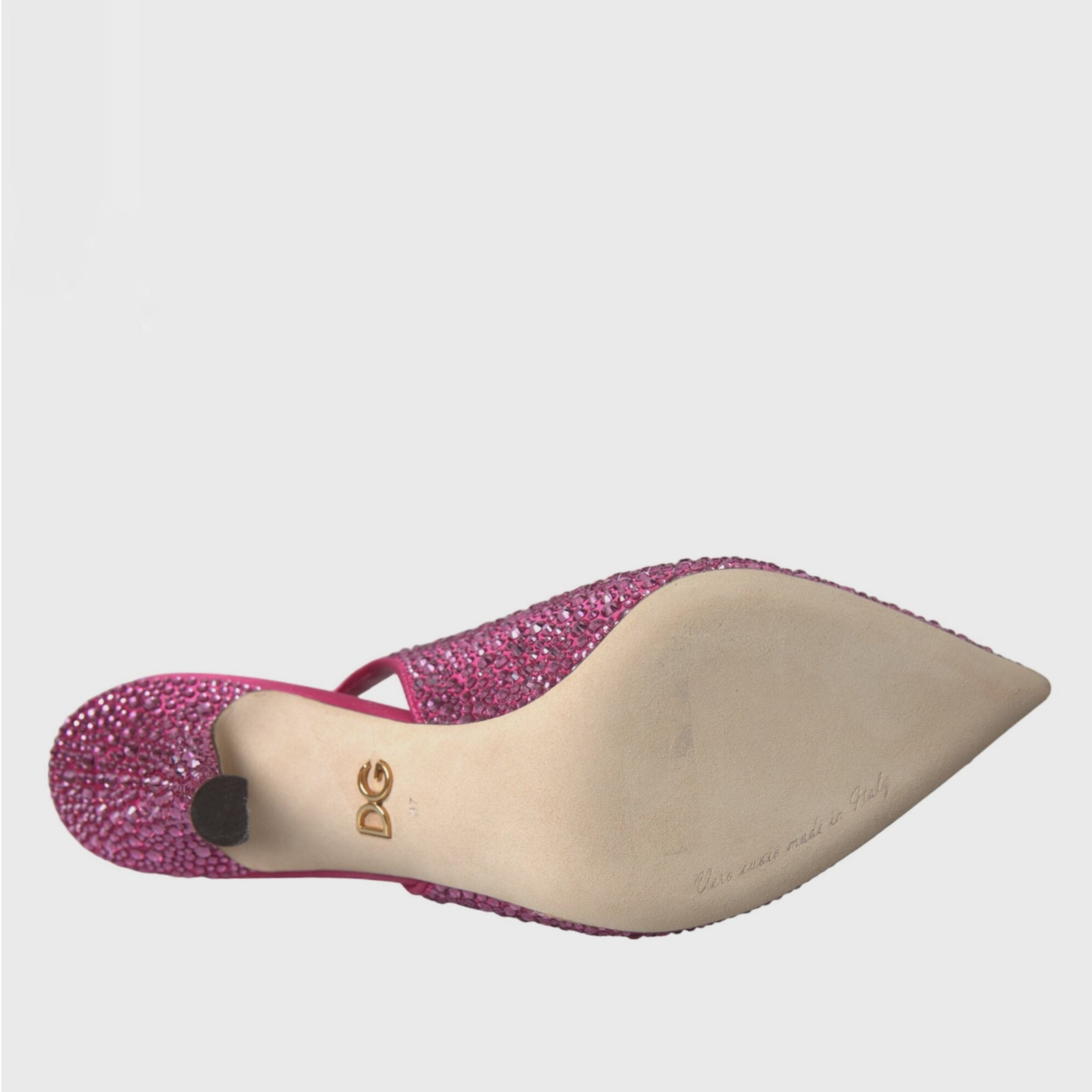 Дамски луксозни обувки с кристали на висок ток в розово DOLCE & GABBANA
Women’s Luxury Pink Slingbacks Crystal Heels