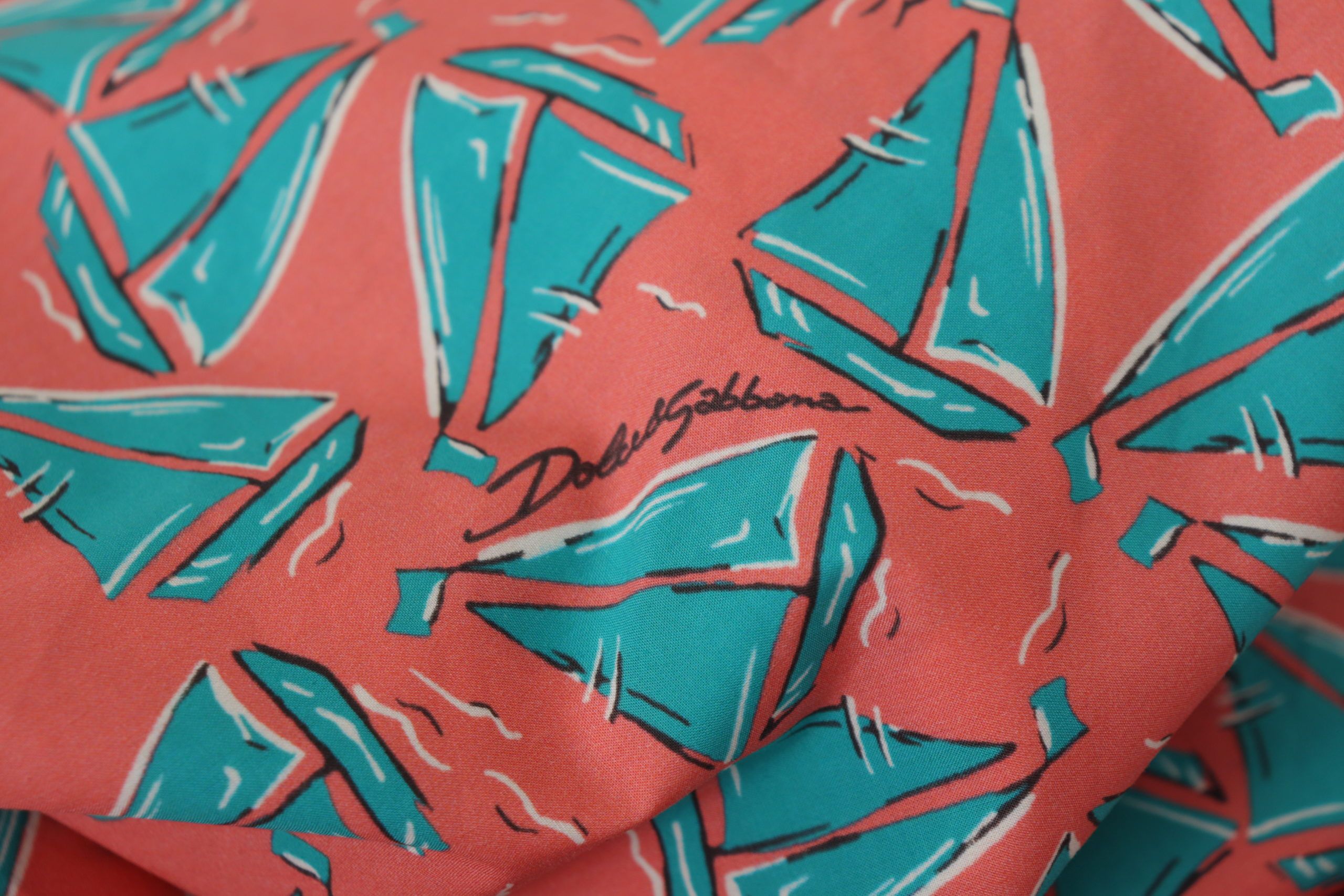 Памучно горнище Dolce & Gabbana Chic Pink Sailboat Print