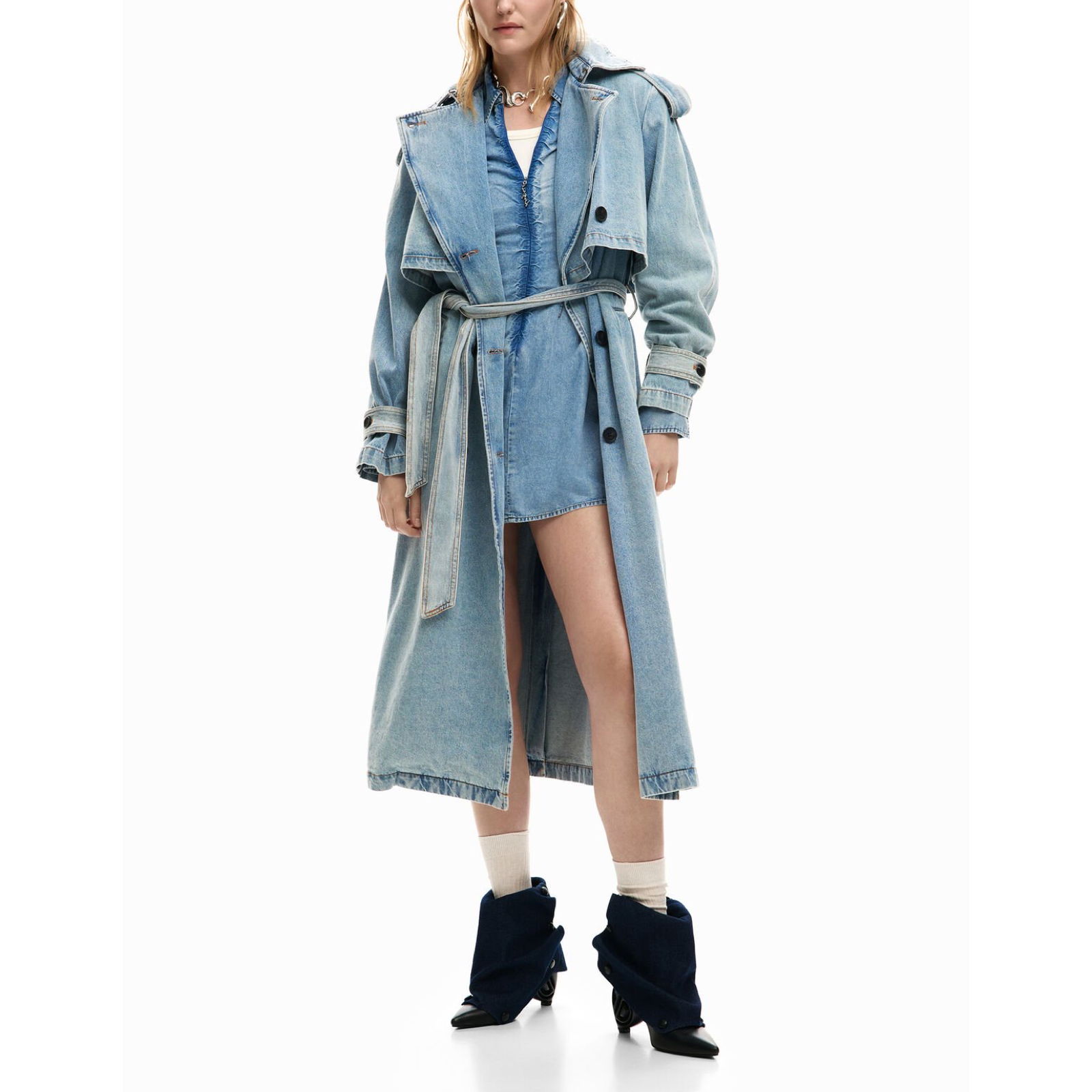 Дамско палто Desigual Women Trench Coat 26SWED17 5007 Front View