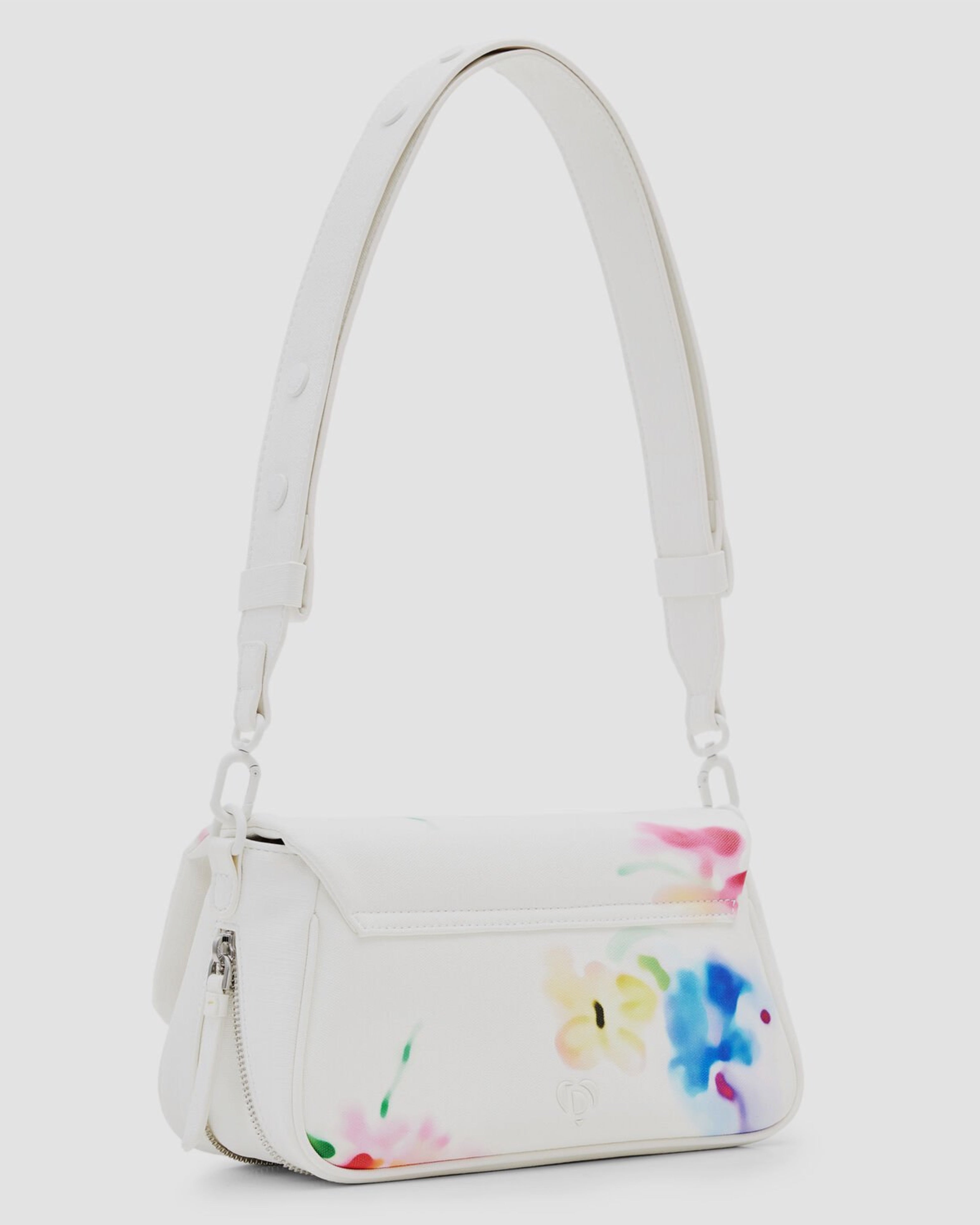 Дамска чанта за рамо Women’s watercolor flowers shoulder bag Desigual 24SAXP63 1021U