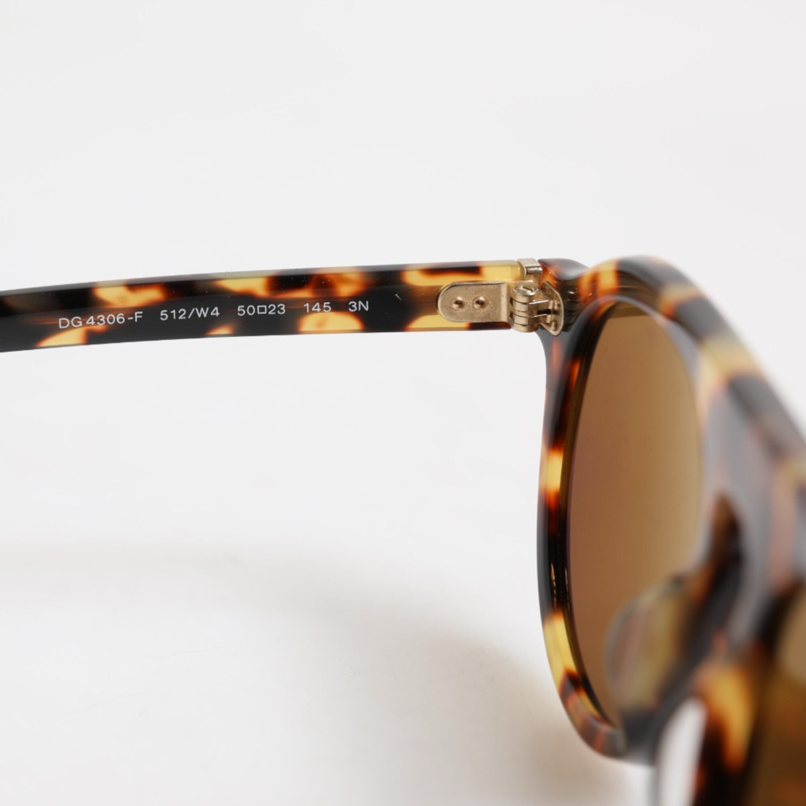Dolce & Gabbana Brown Acetate Round Leopard Print Sunglasses