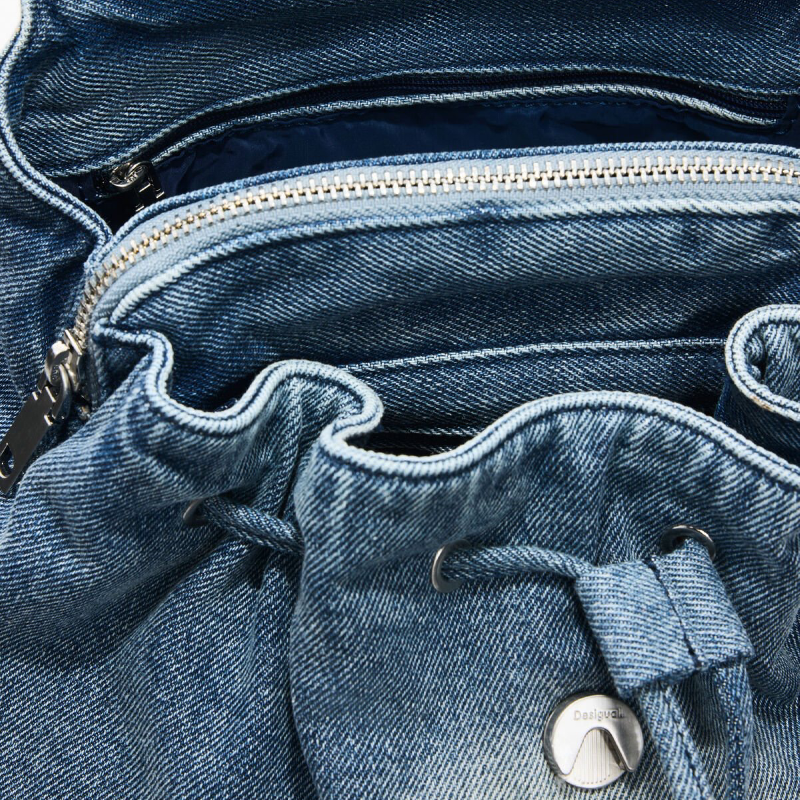 Дамска дънкова раница Desigual Women Rucksack 26SAKD07 5005 Inside View