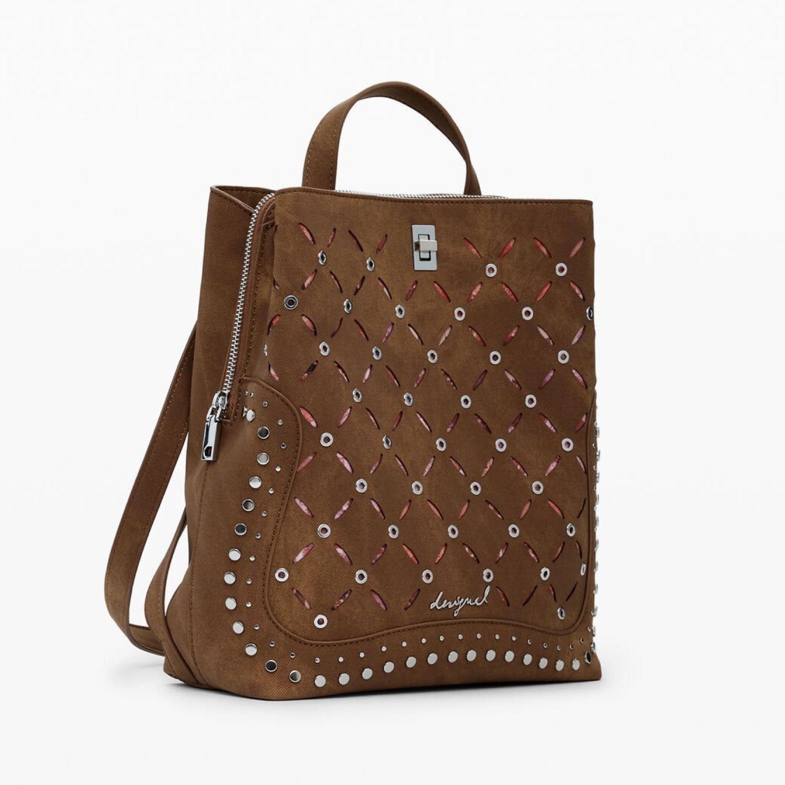 Дамска кафява раница Desigual Women Rucksack 25WAKP31 Side View