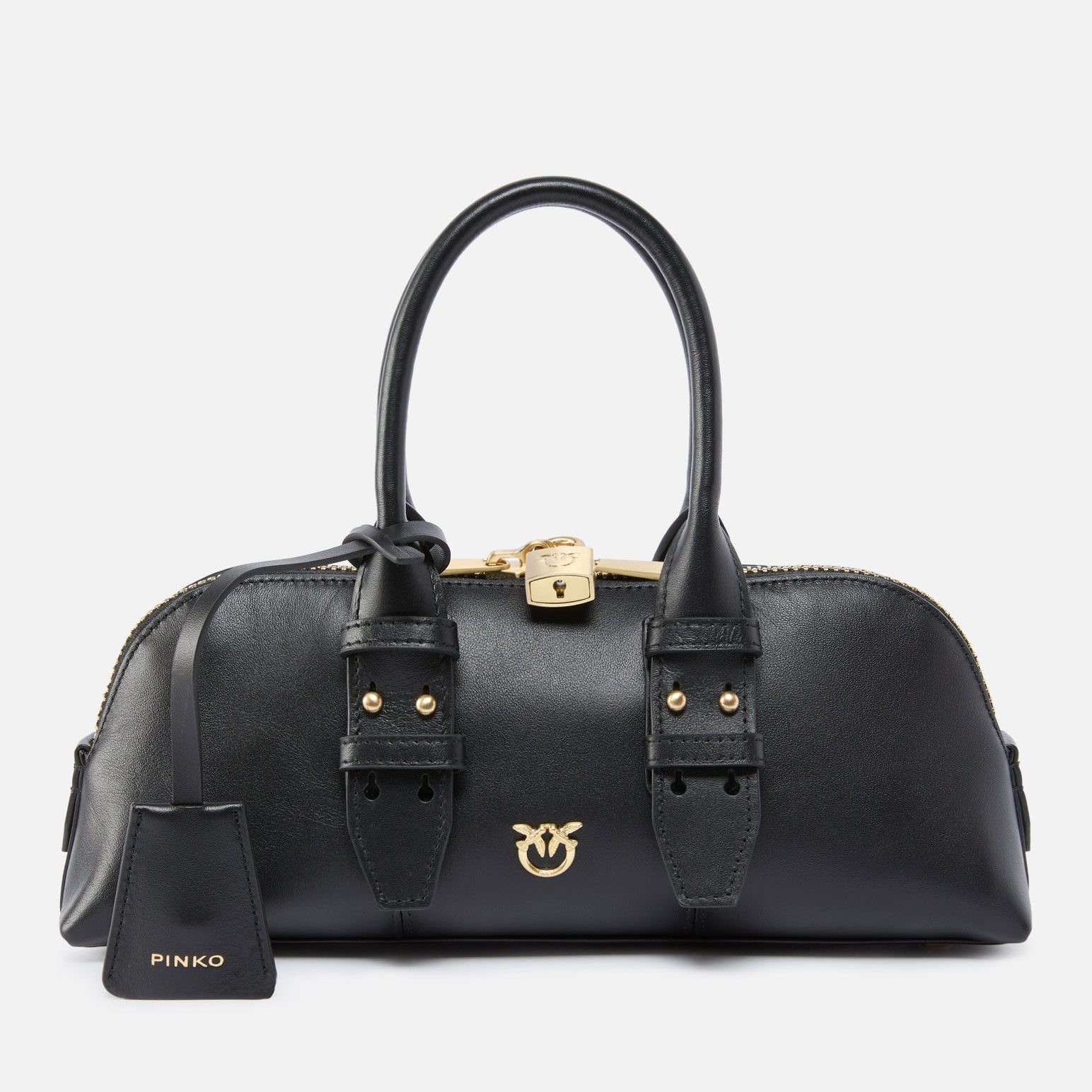 Дамска чанта Women’s bowling baguette bag PINKO 105334 A0QO Z99Q Black front view