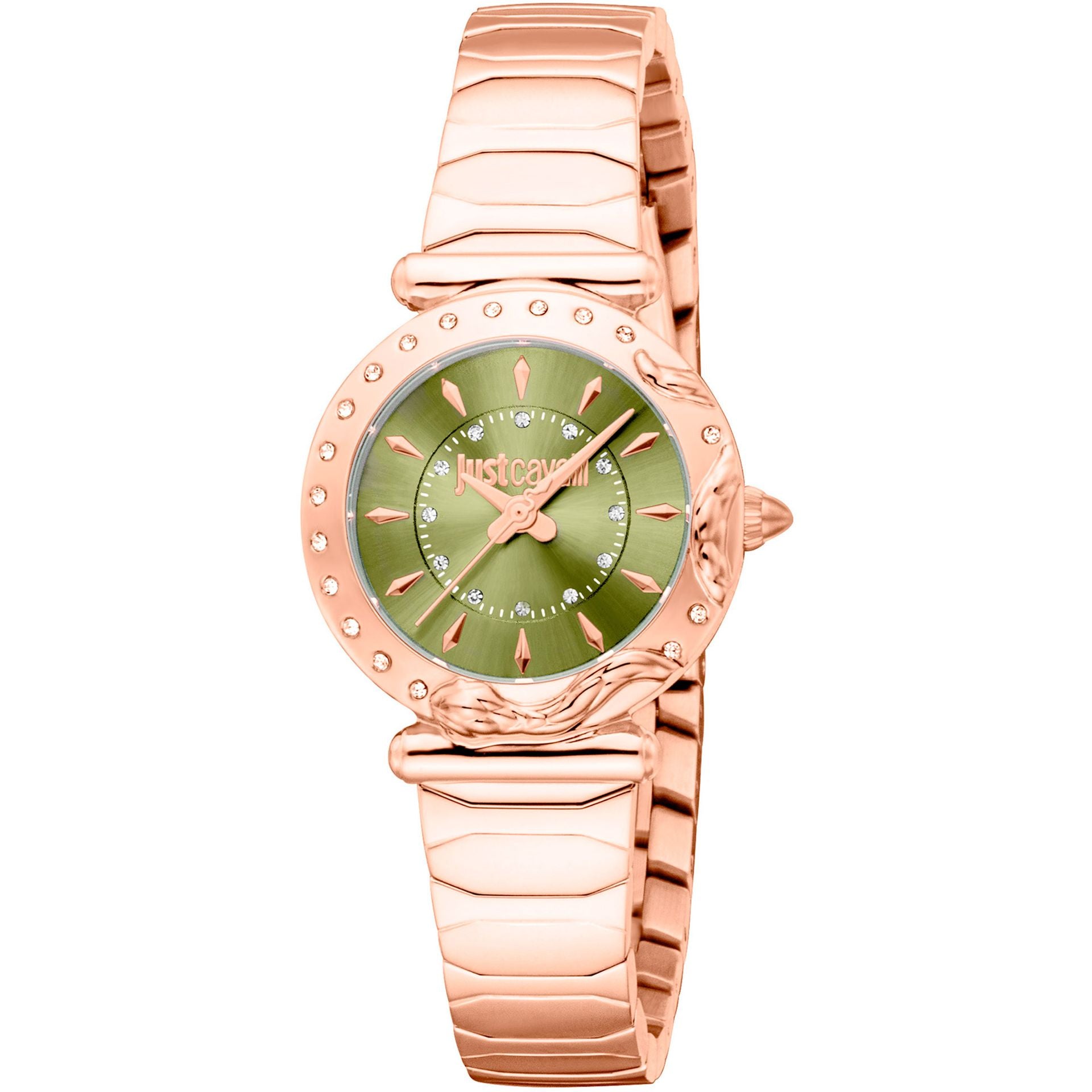 Дамски часовник Women’s watch Just Cavalli Animalier Stells Snake JC1L363M0055 Rose Gold Green