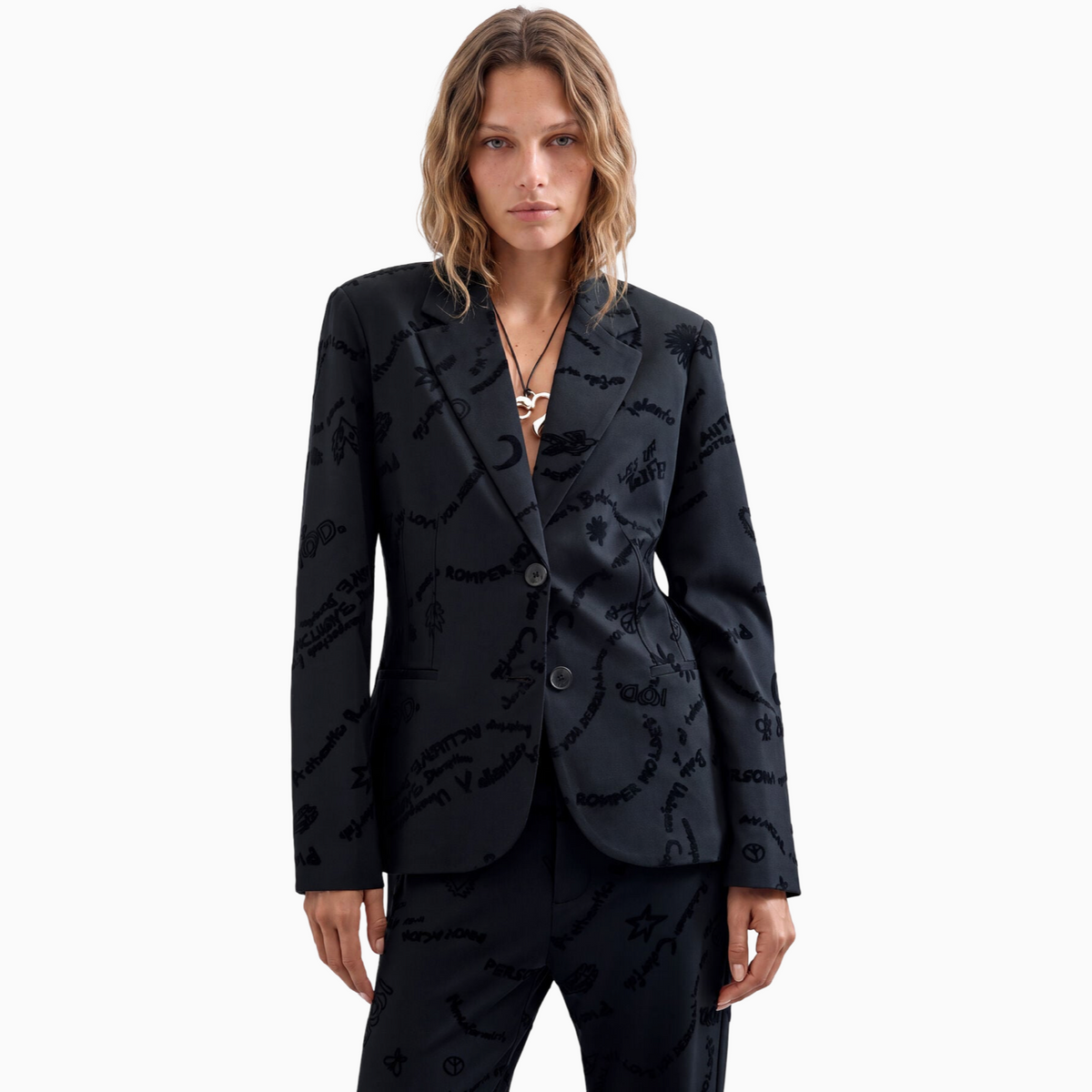 Дамско сако Desigual Women Blazer 26WWEW44 2000 Front View