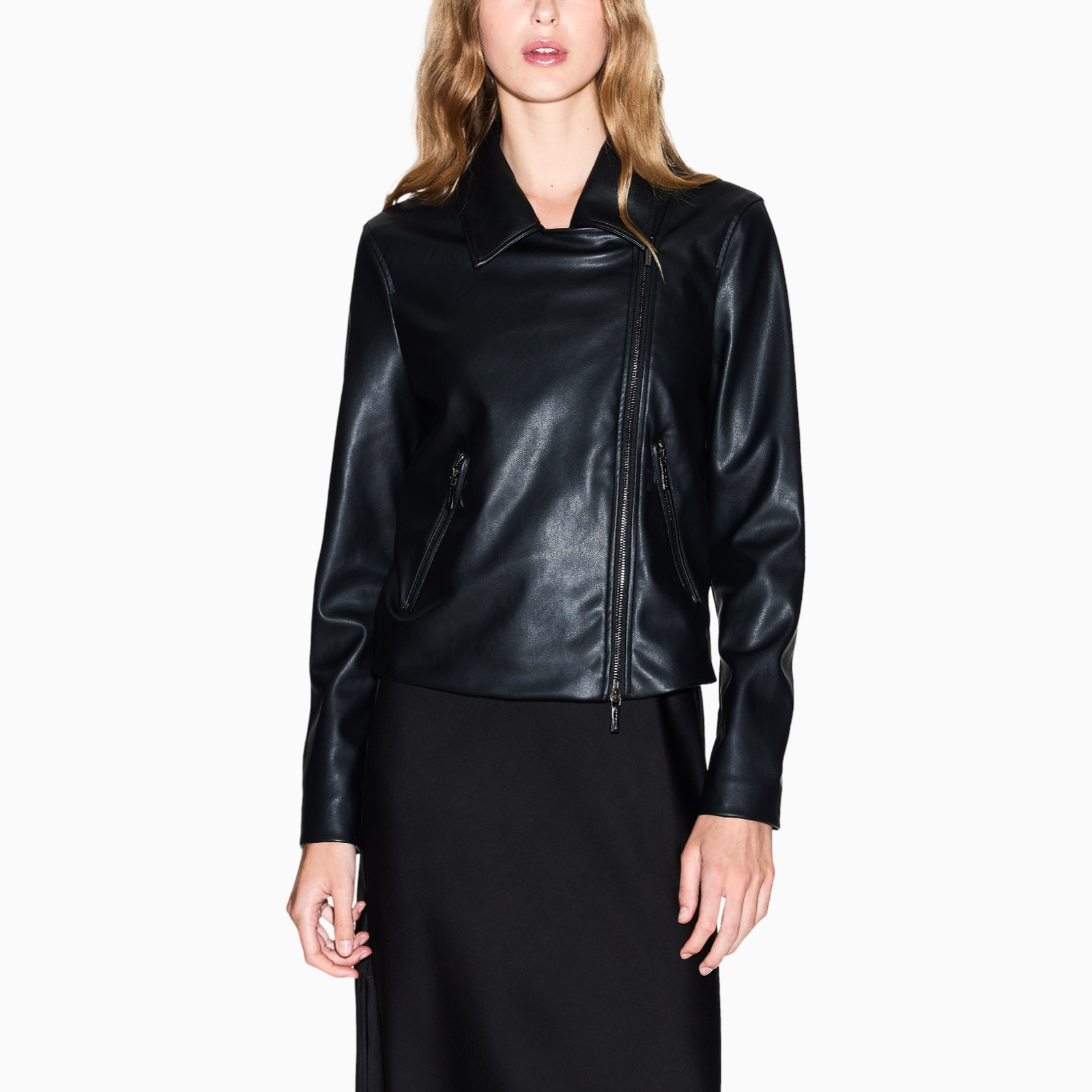 Дамско кожено яке Armani Exchange Women Jacket XW001433 AF16618 UC001 Front View