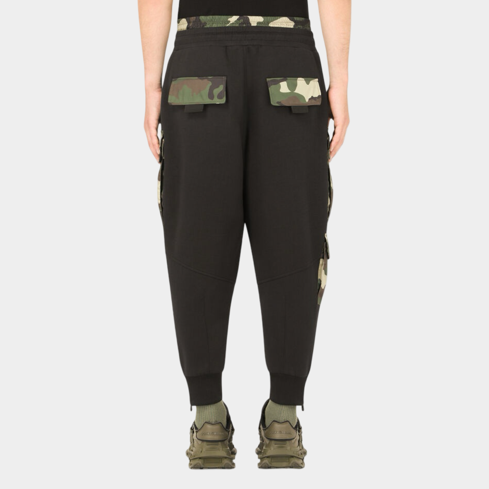 Dolce & Gabbana Camouflage Print Jogger Pants GWYJAZ G7BSR Back View