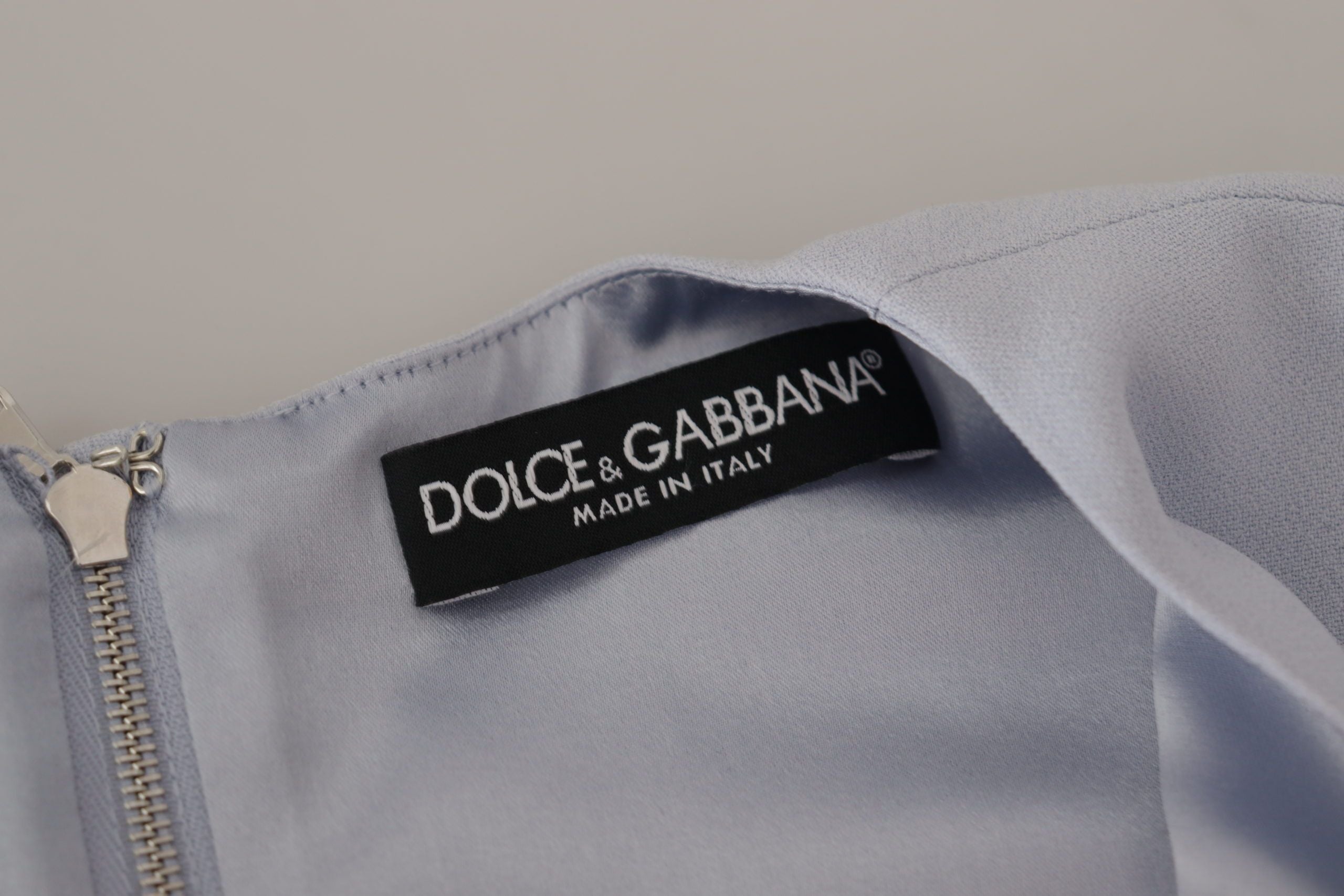 Елегантна светлосиня рокля с А-силует на Dolce & Gabbana