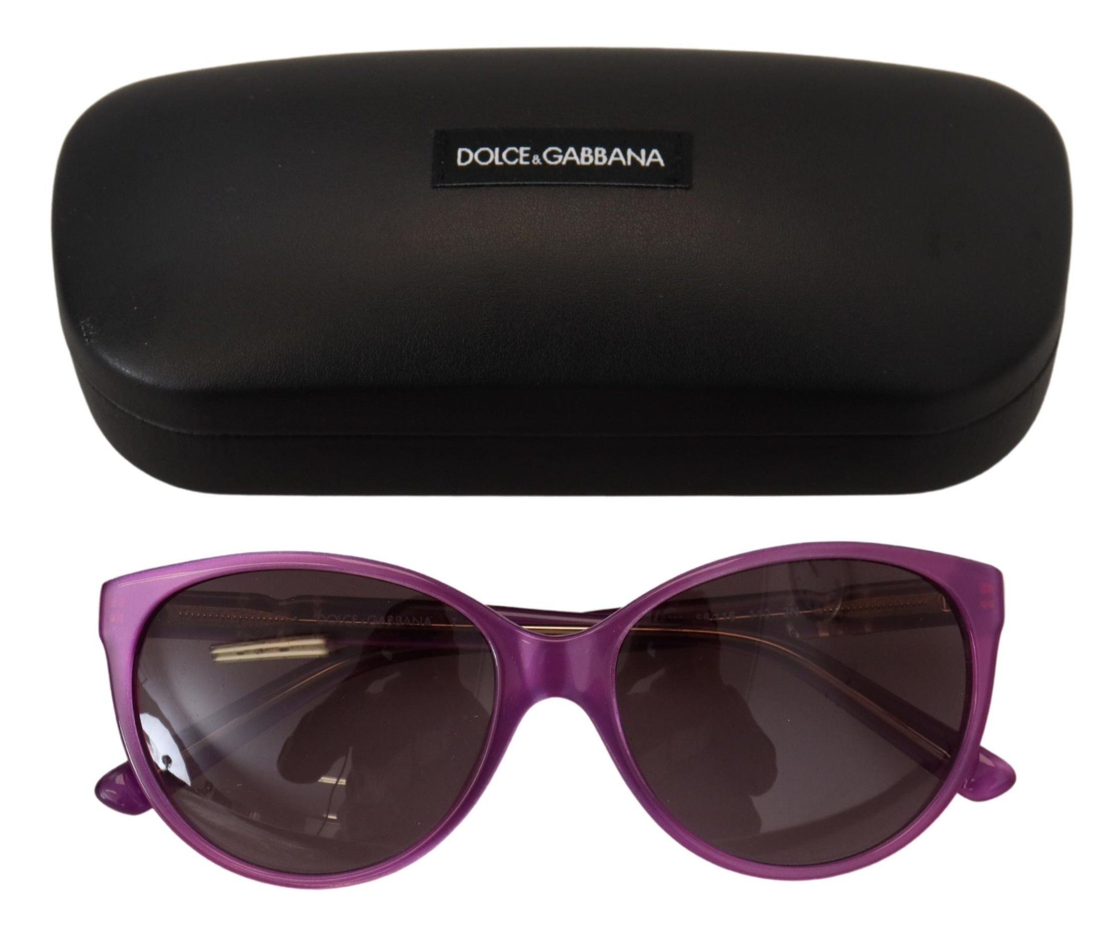 Dolce & Gabbana Chic кръгли слънчеви очила с лилав ацетат