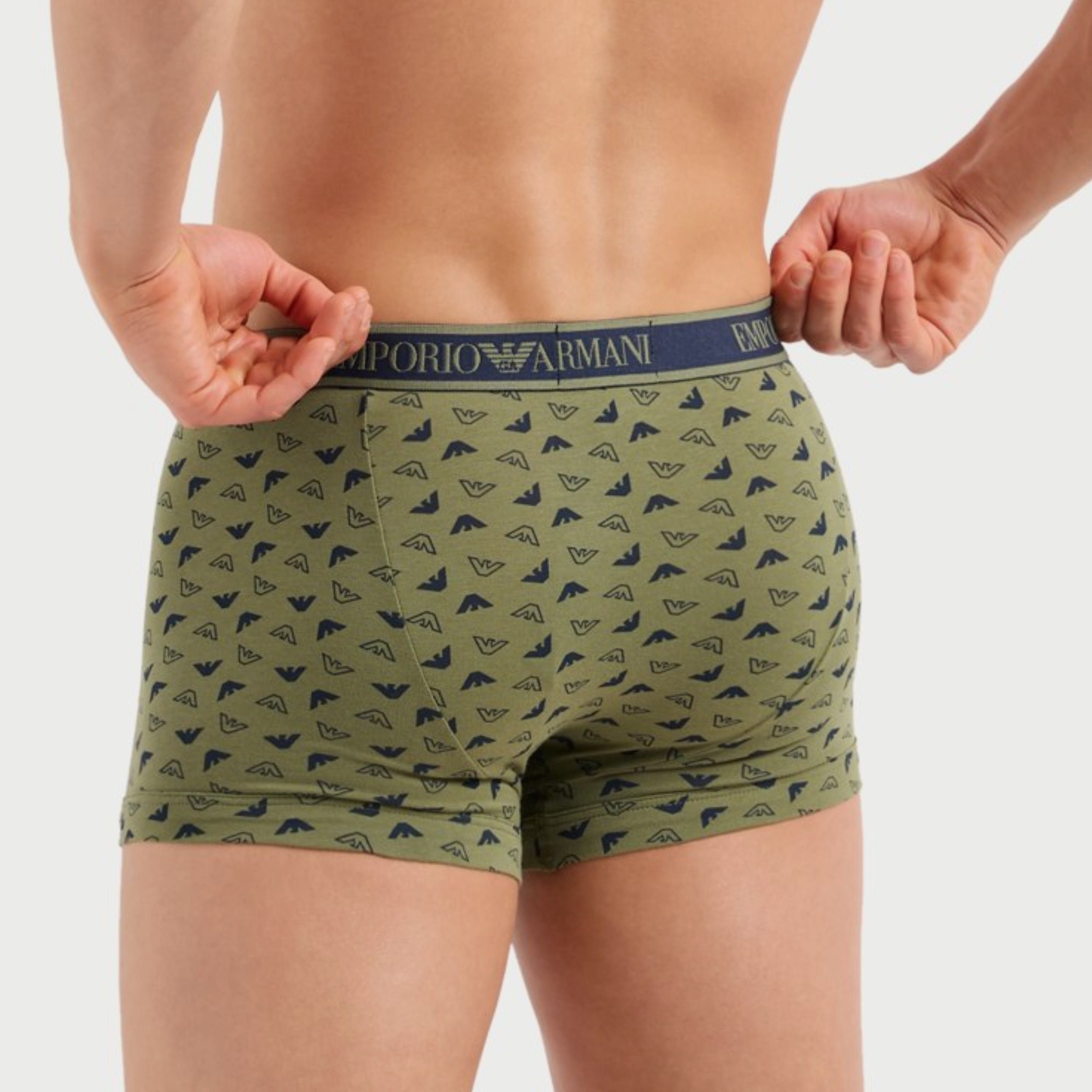 Мъжки боксерки Men's boxers Emporio Armani 112130 4F717 75436 Marin/St Oliva/Marin 3-pack