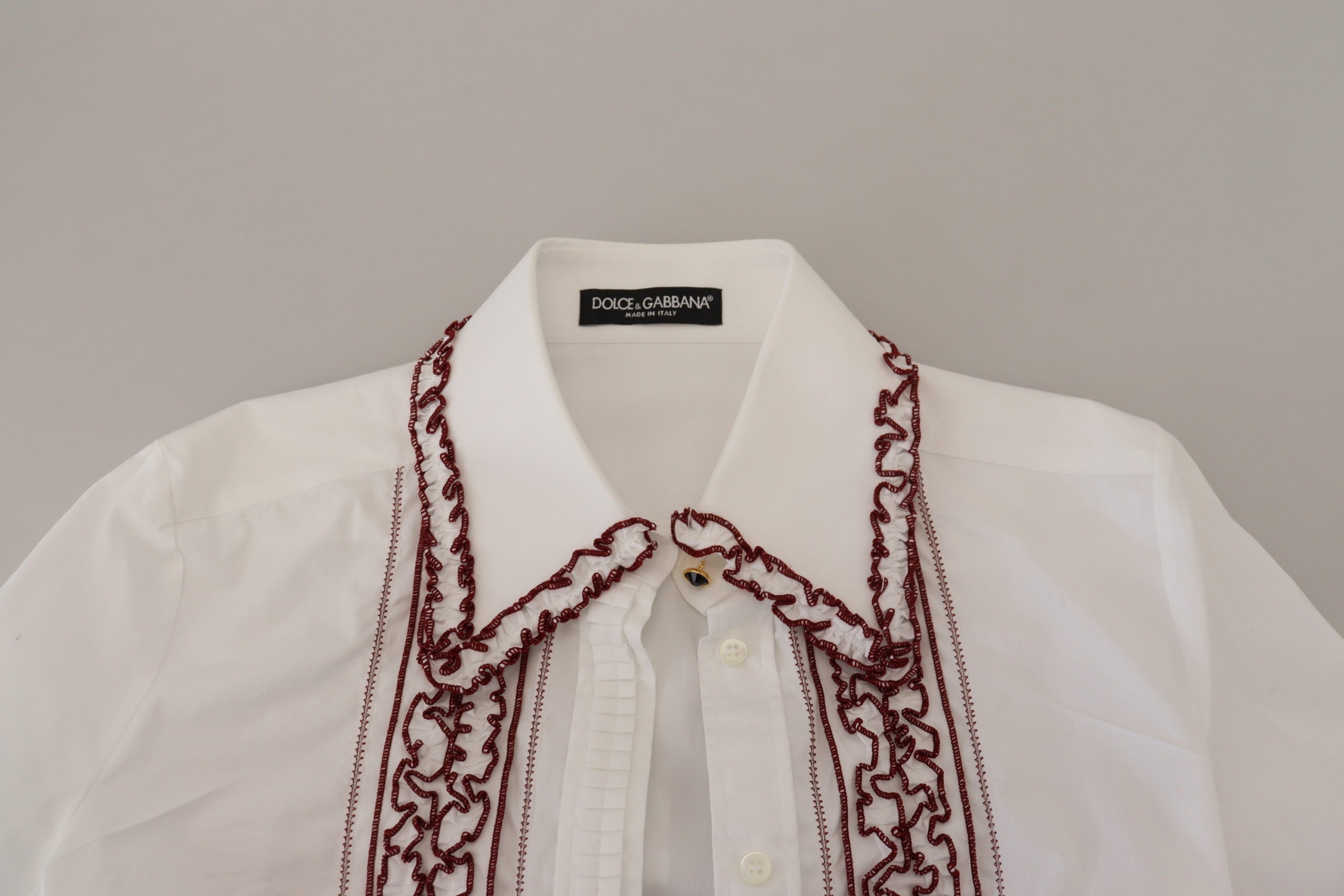 Dolce & Gabbana Елегантно бяло памучно поло