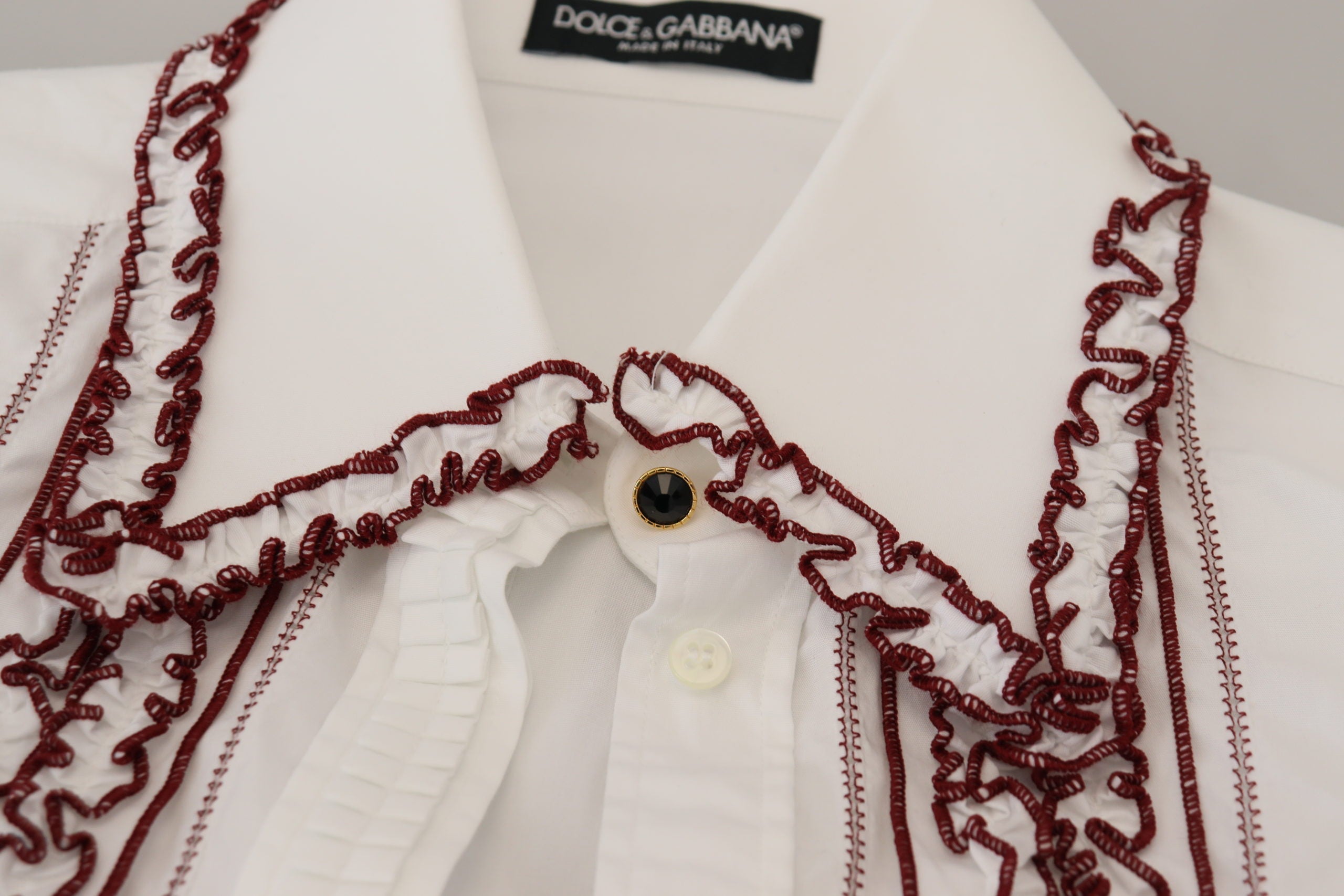 Dolce & Gabbana Елегантно бяло памучно поло